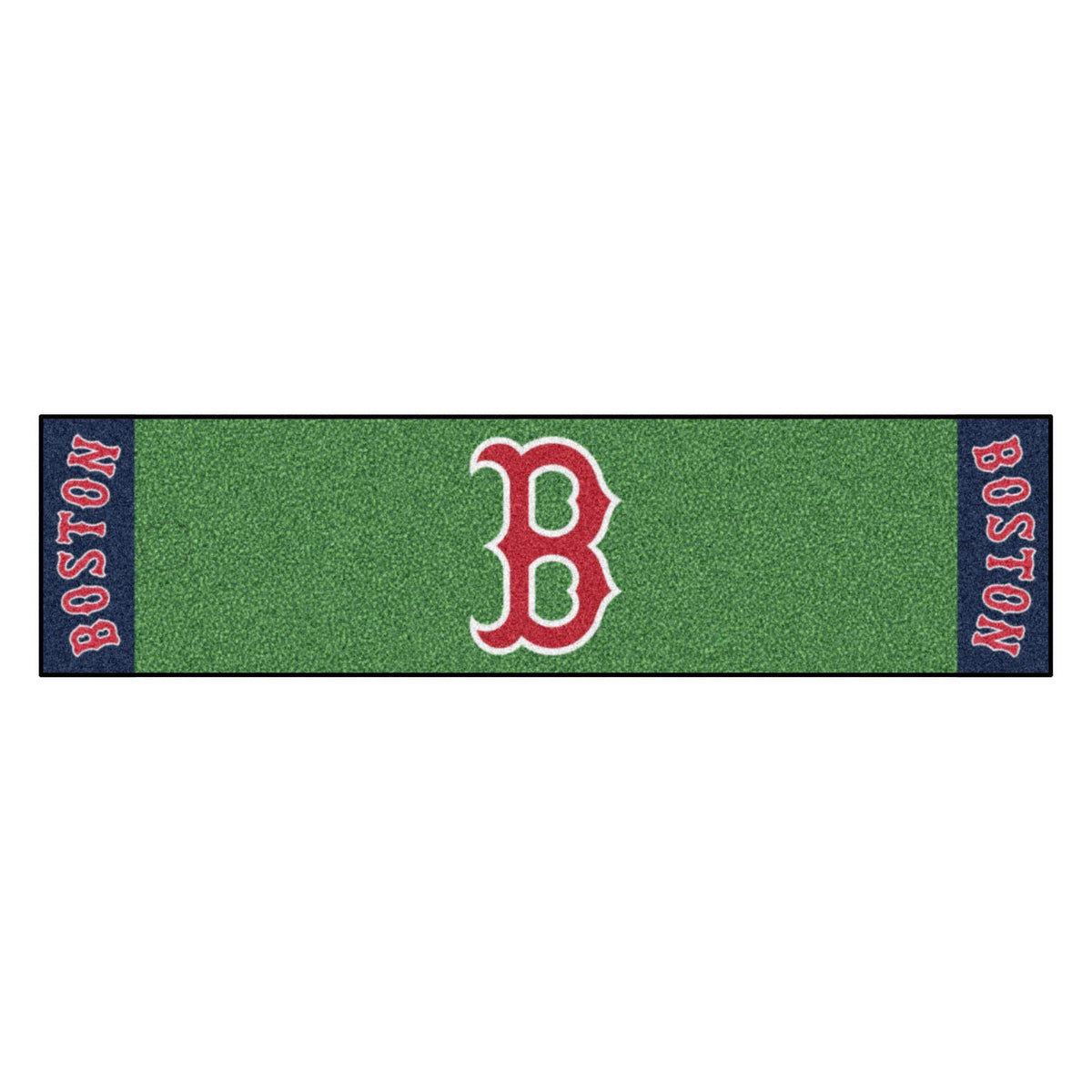 Boston Red Sox Putting Green Mat - 1.5Ft. X 6Ft. - B Hat Logo