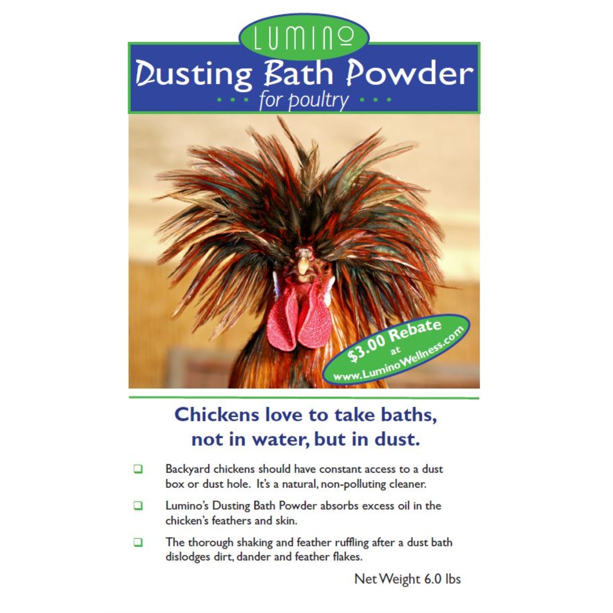 Dusting Bath Powder For Poultry 6 Lbs