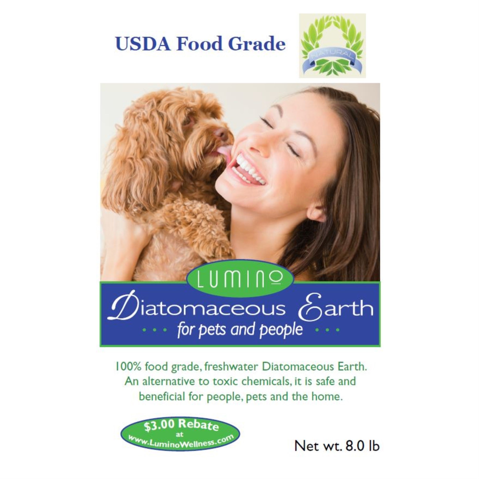 Food Grade Diatomaceous For Pets 8 Lbs