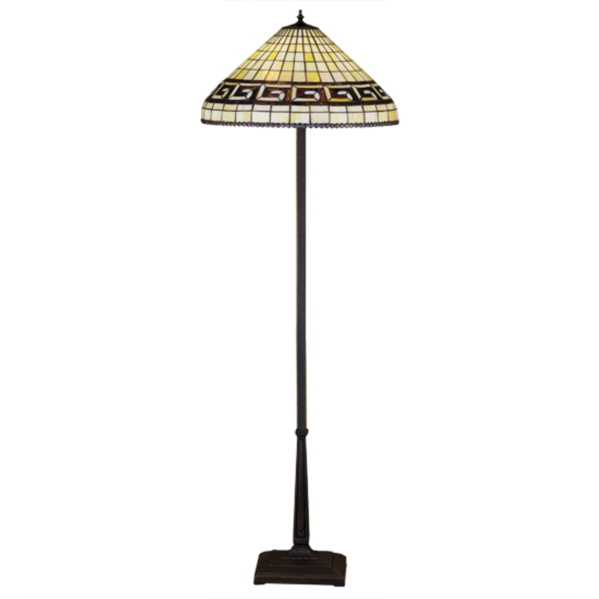 62'H Greek Key Floor Lamp