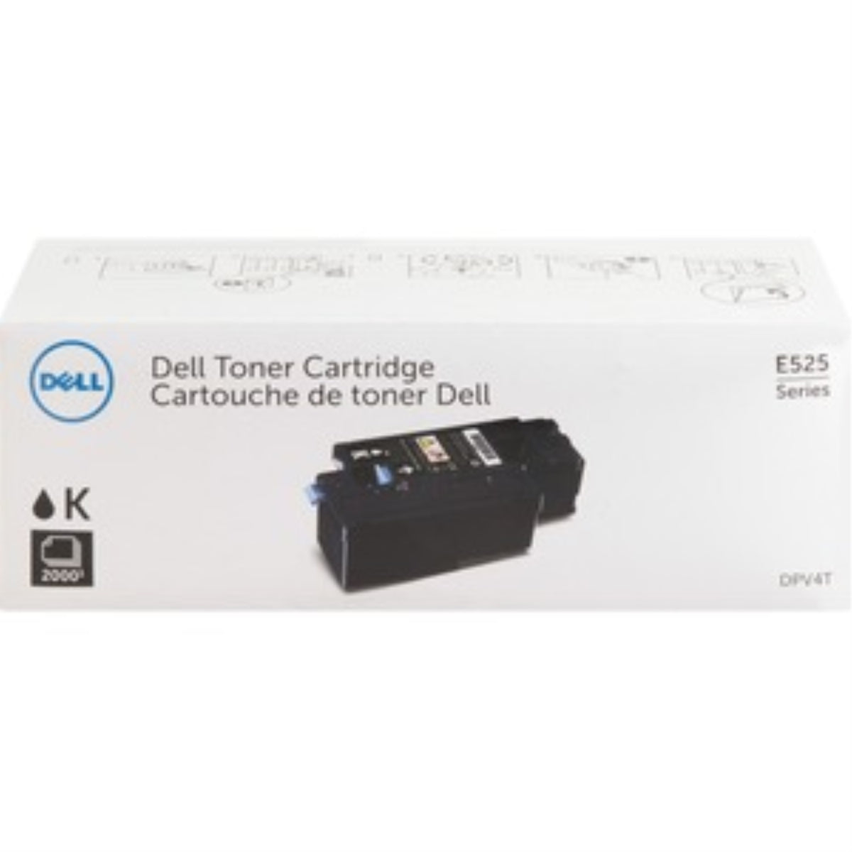 Black Toner For E525W Printer