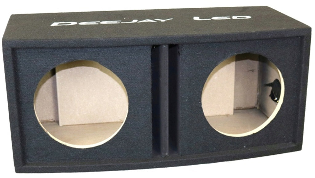 Double 10-In Center Port Vented Round Empty Car Bass Speaker Box