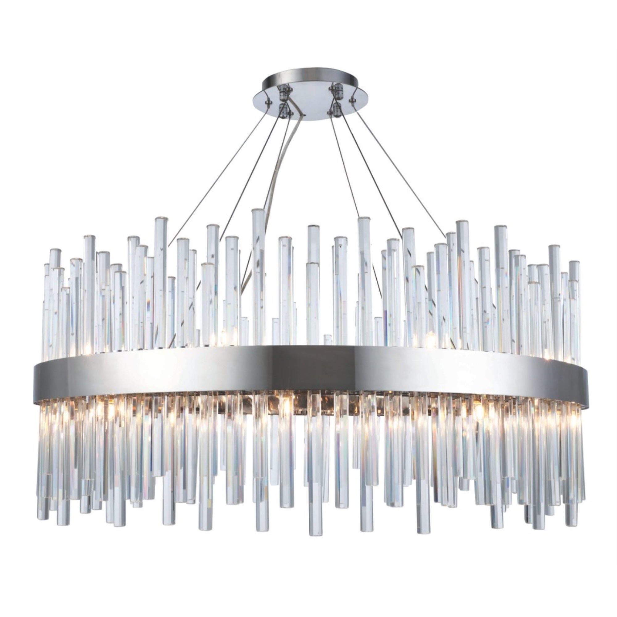 Dallas 18 Light Chrome Chandelier Clear Royal Cut Crystal