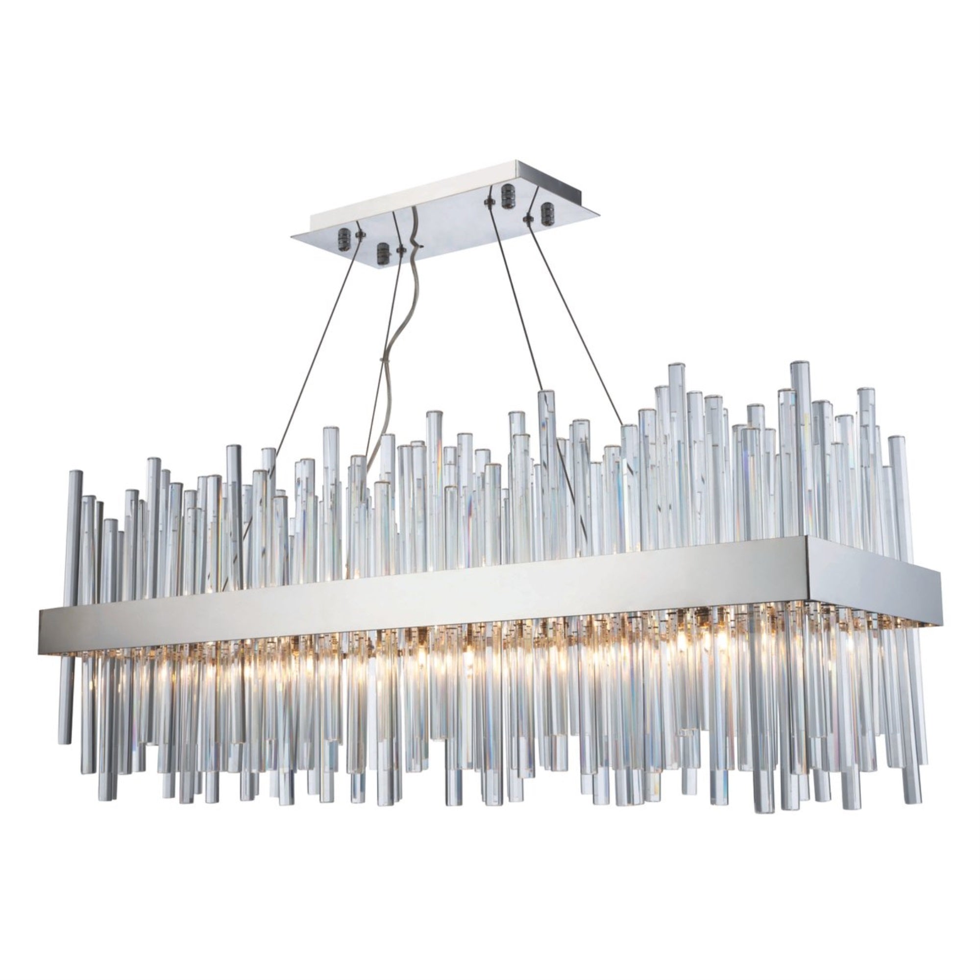 Dallas 20 Light Chrome Chandelier Clear Royal Cut Crystal