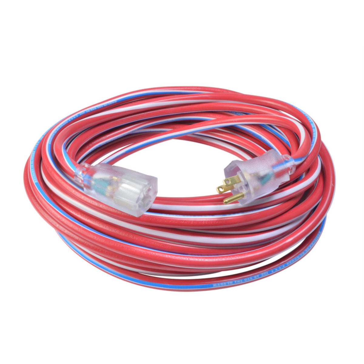 Ext Cord Patriotic 100' (Pack Of 1)
