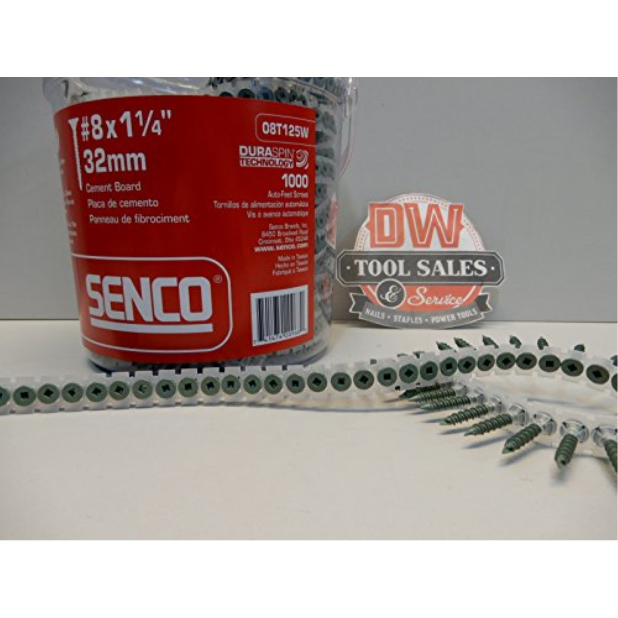 3004377 Cement Board Srw 1-1/4L Senco No. 8 Sizes S X 1-1/4 In. L Square Wafer Head Cement Board Screws (Pack Of 1)