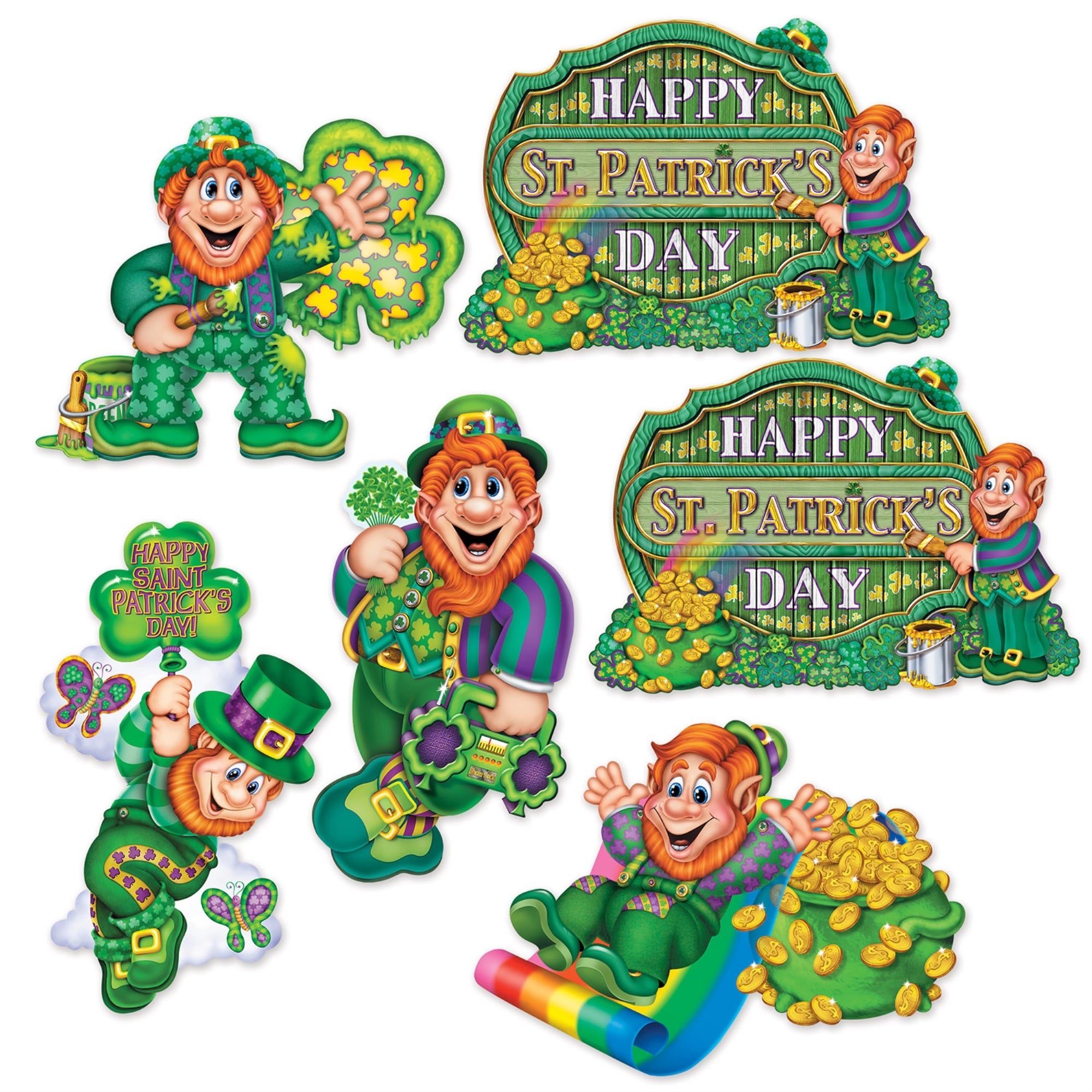 St Patricks Day Cutouts, (Pack Of 12)