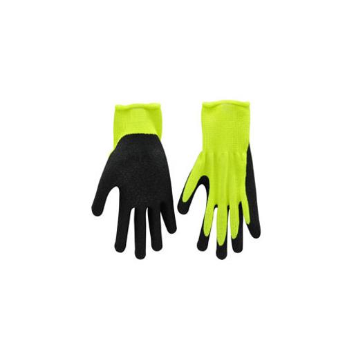 Hi-Vis Black Latex Dipped Glove Lg