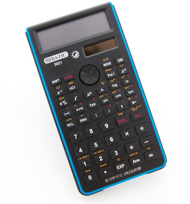 Bazic 240 Function Fancy Color Scientific Calculator W/ Slide-On Case