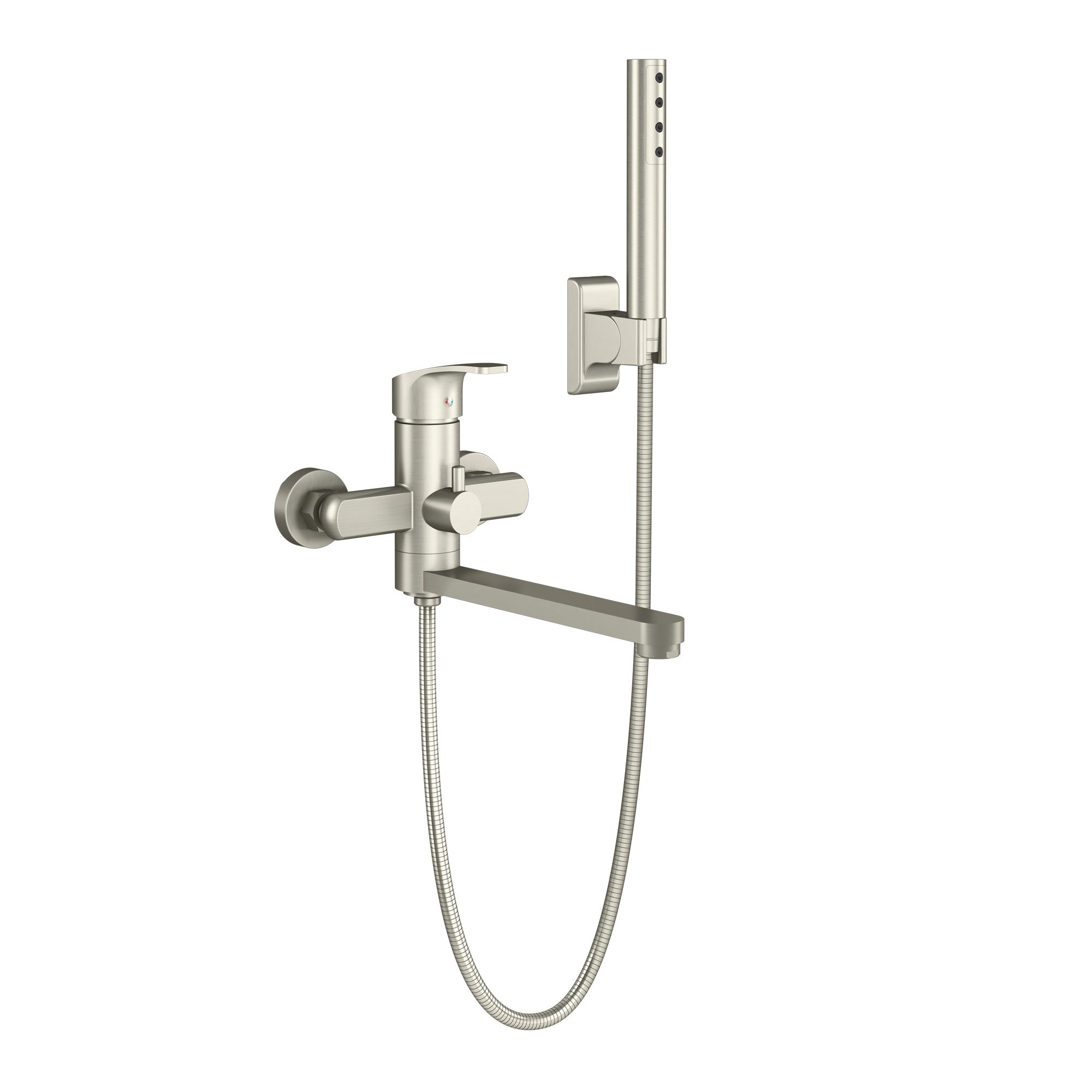 Pulse Showerspas Brushed-Nickel Wall Mounted Tub Filler