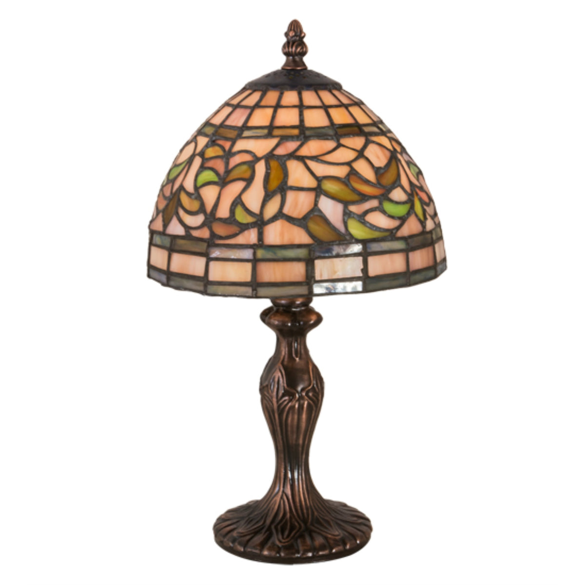 13.5'H Tiffany Turning Leaf Mini Lamp