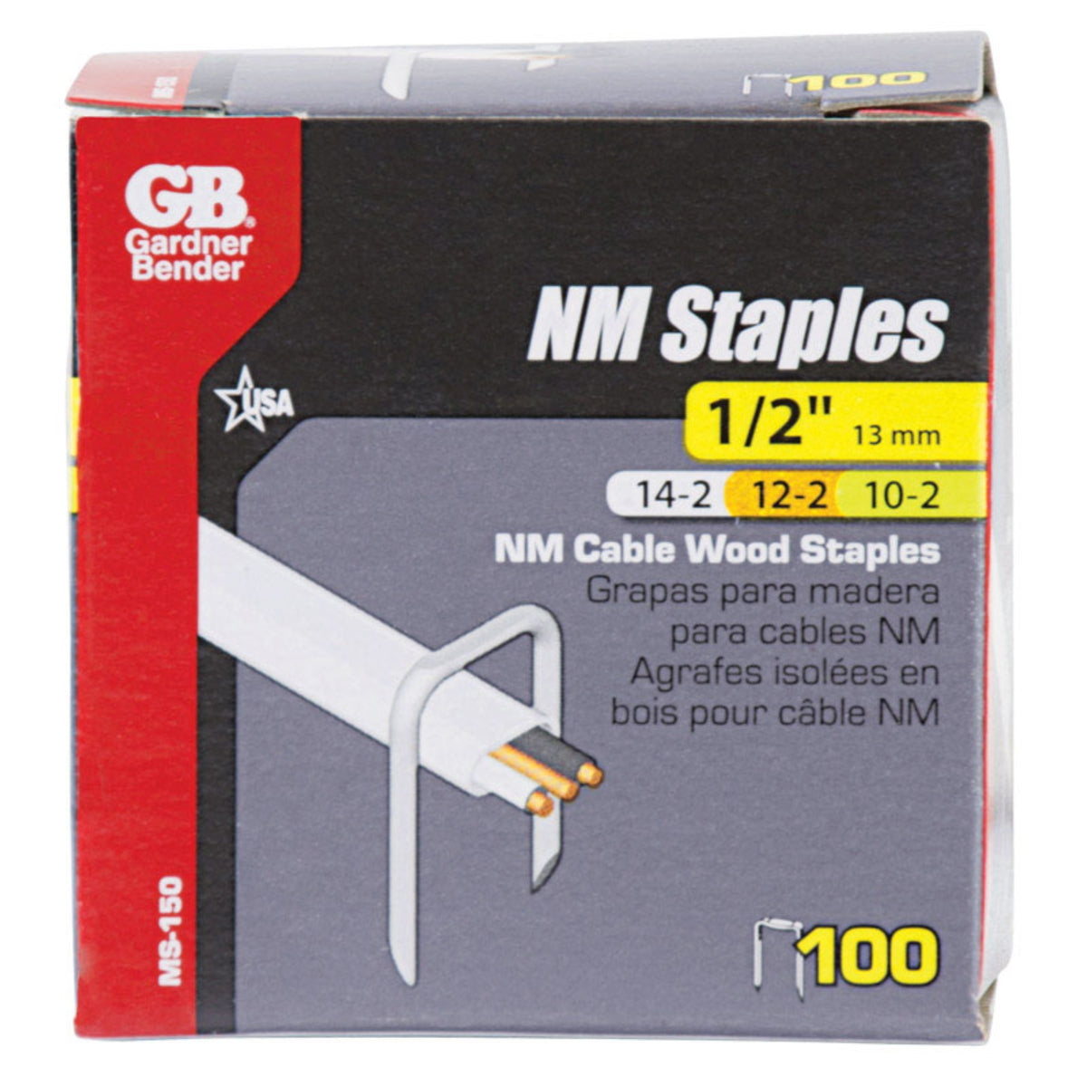Staple Metal 1/2X1Bx100 (Pack Of 10)