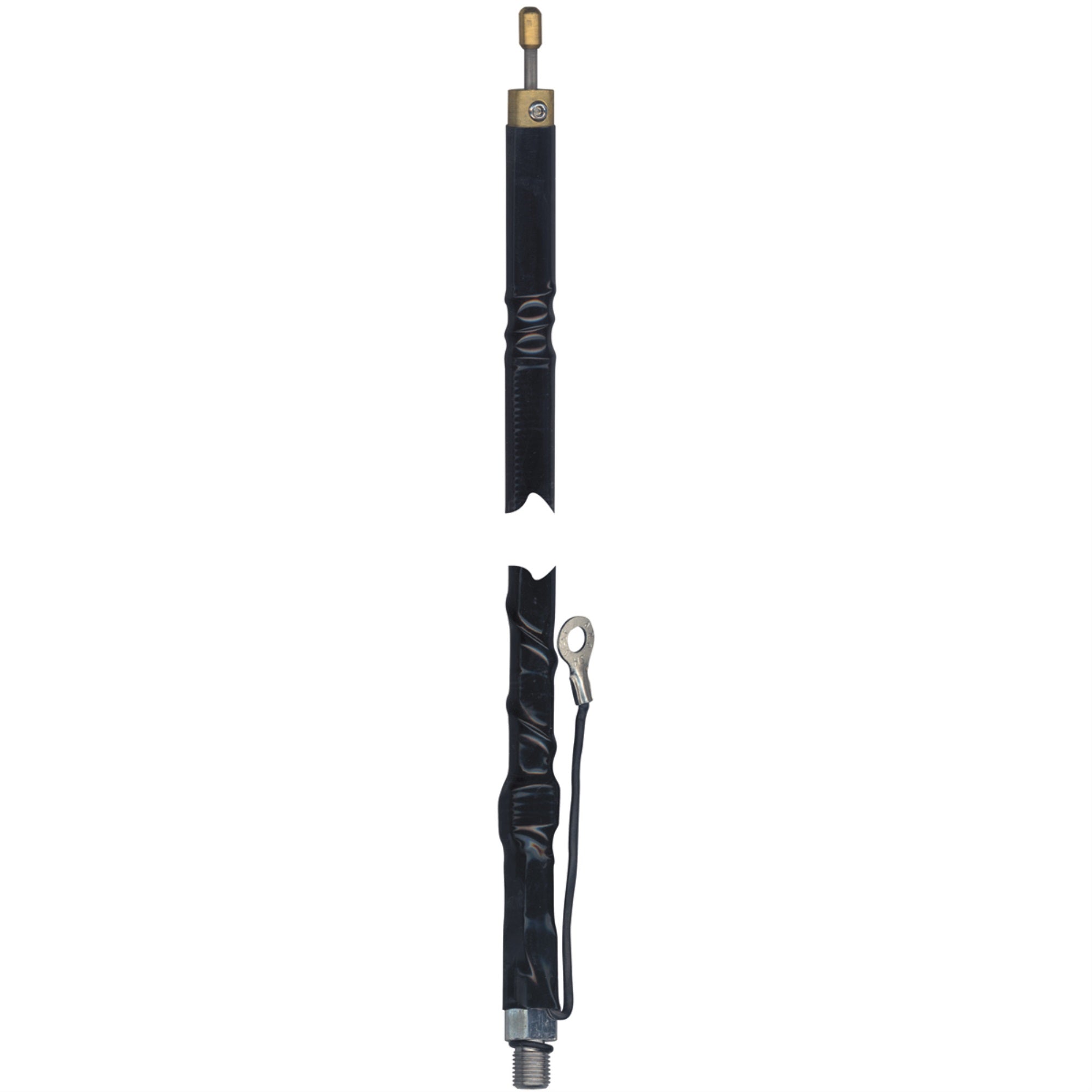 Wilson Tunable 2-Foot Silver Load Whip 305-480 - Fiberglass Tip Cb Antenna Swr Fine-Tuning With Static-Reducing Cap - Black