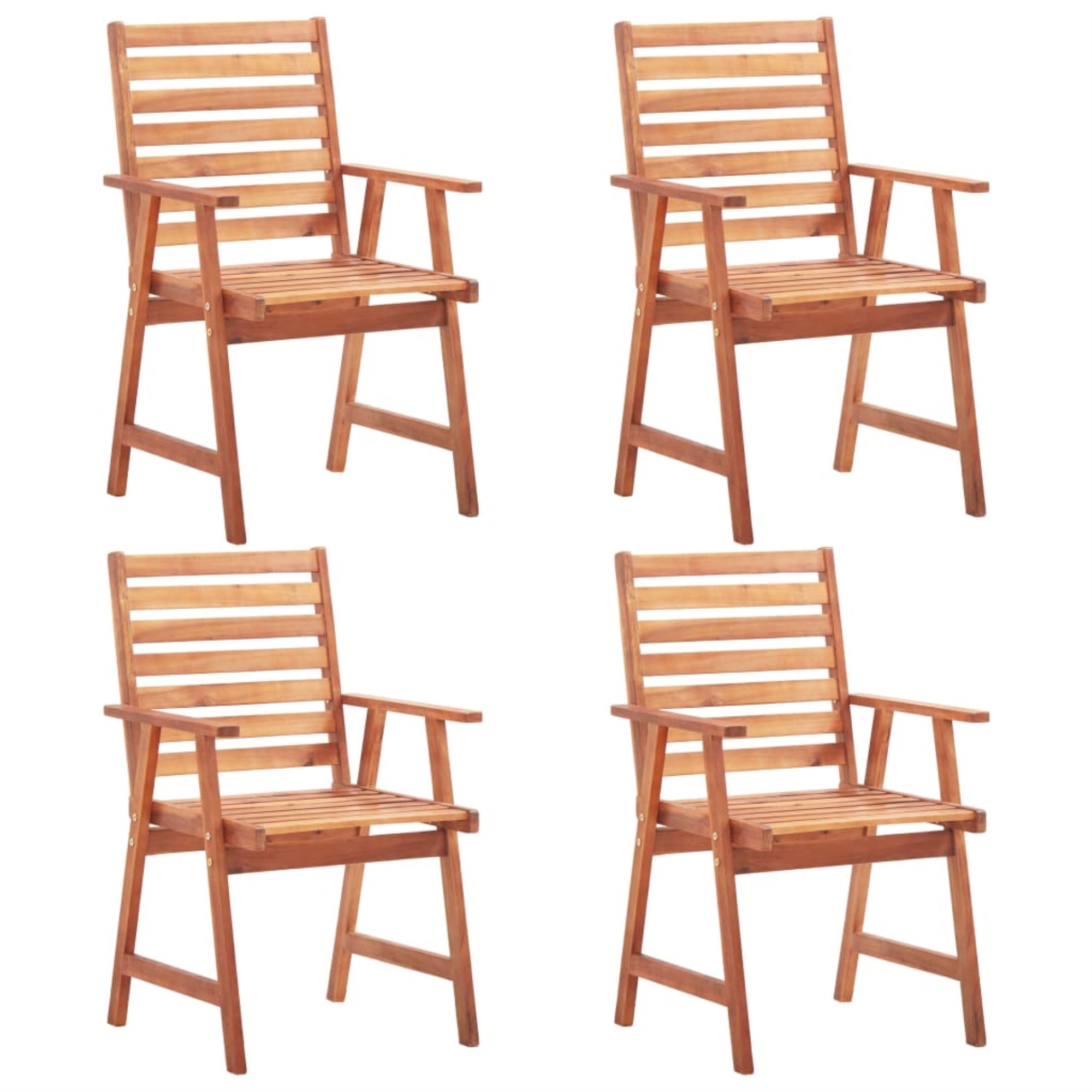 Vidaxl Outdoor Dining Chairs 4 Pcs Solid Acacia Wood