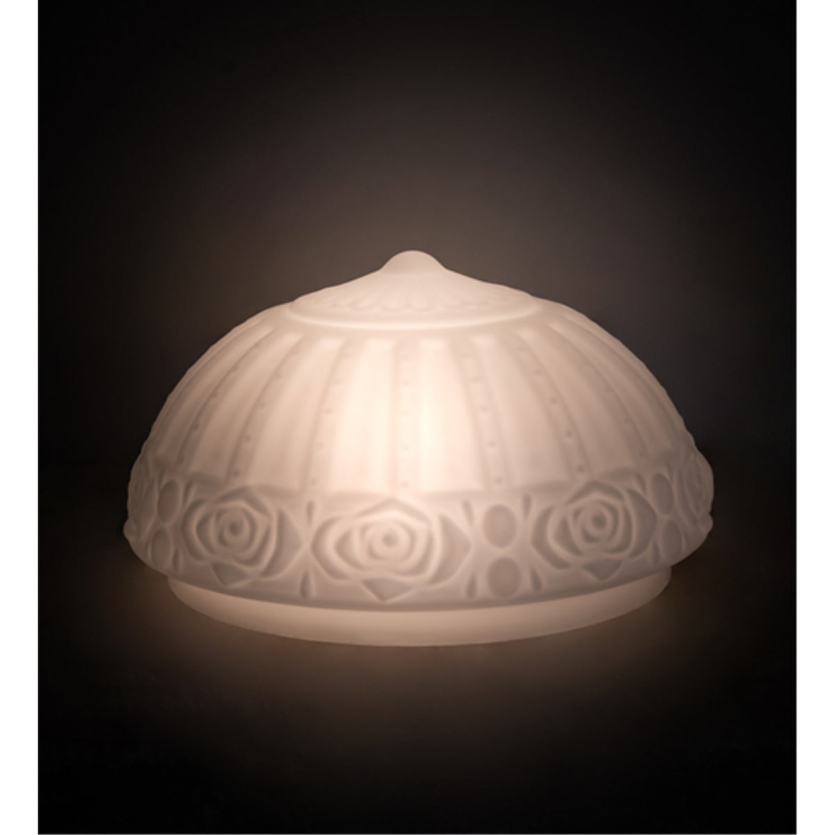 14' Wide White Puffy Rose Shade