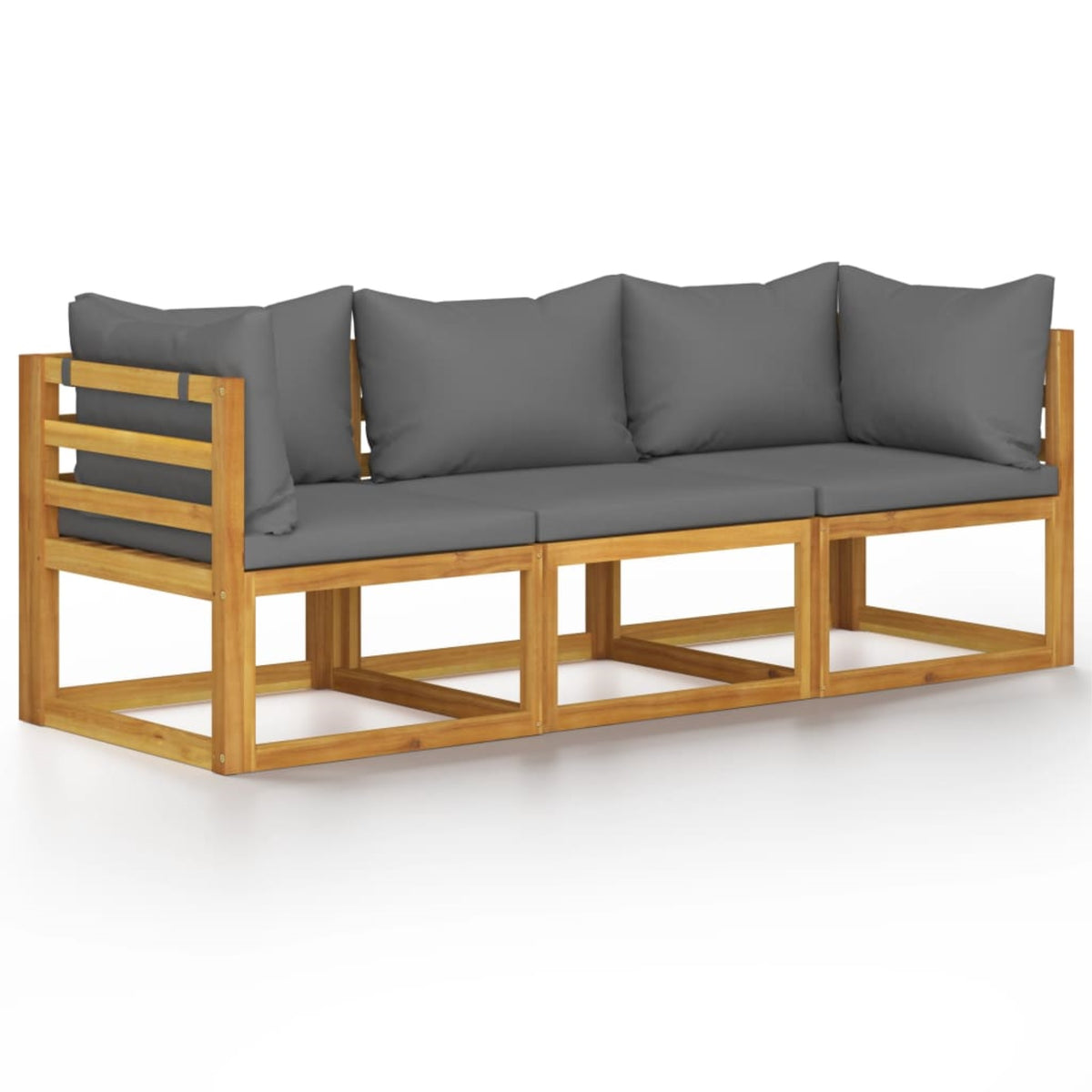 Vidaxl 3-Seater Garden Sofa With Cushion Solid Acacia Wood