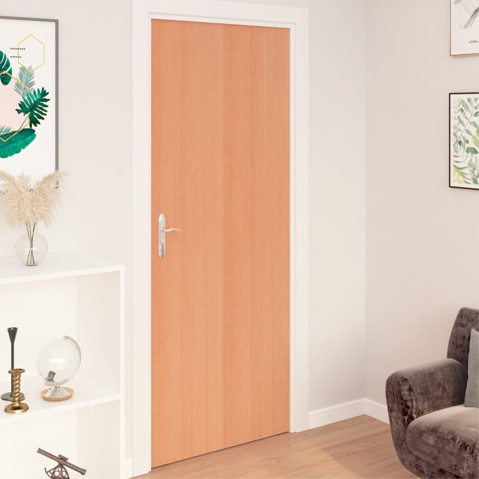 Vidaxl Self-Adhesive Furniture Films 2 Pcs Japanese Oak 196.9'X35.4' Pvc