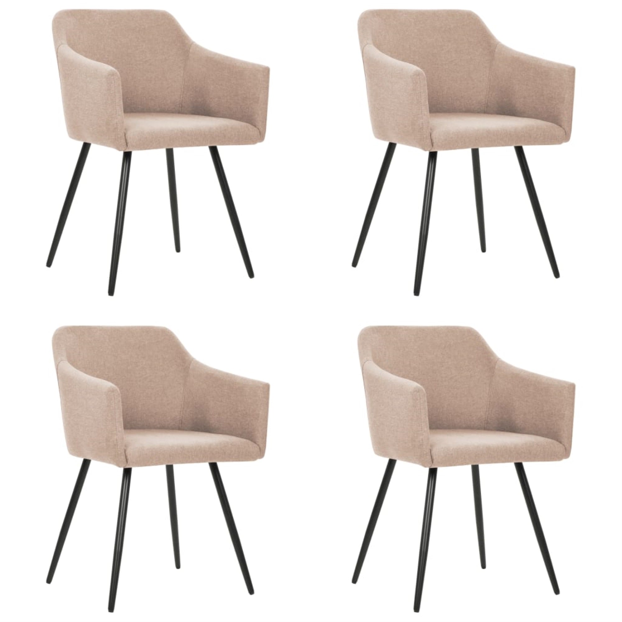 Vidaxl Dining Chairs 4 Pcs Taupe Fabric