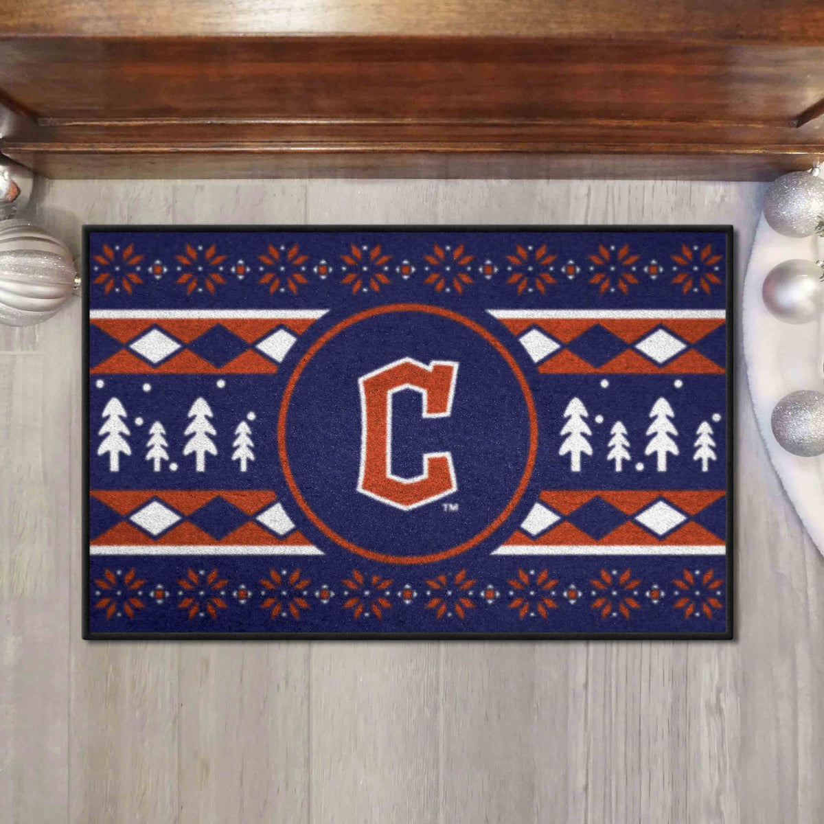 Cleveland Guardians Holiday Sweater Starter Mat Accent Rug - 19In. X 30In.