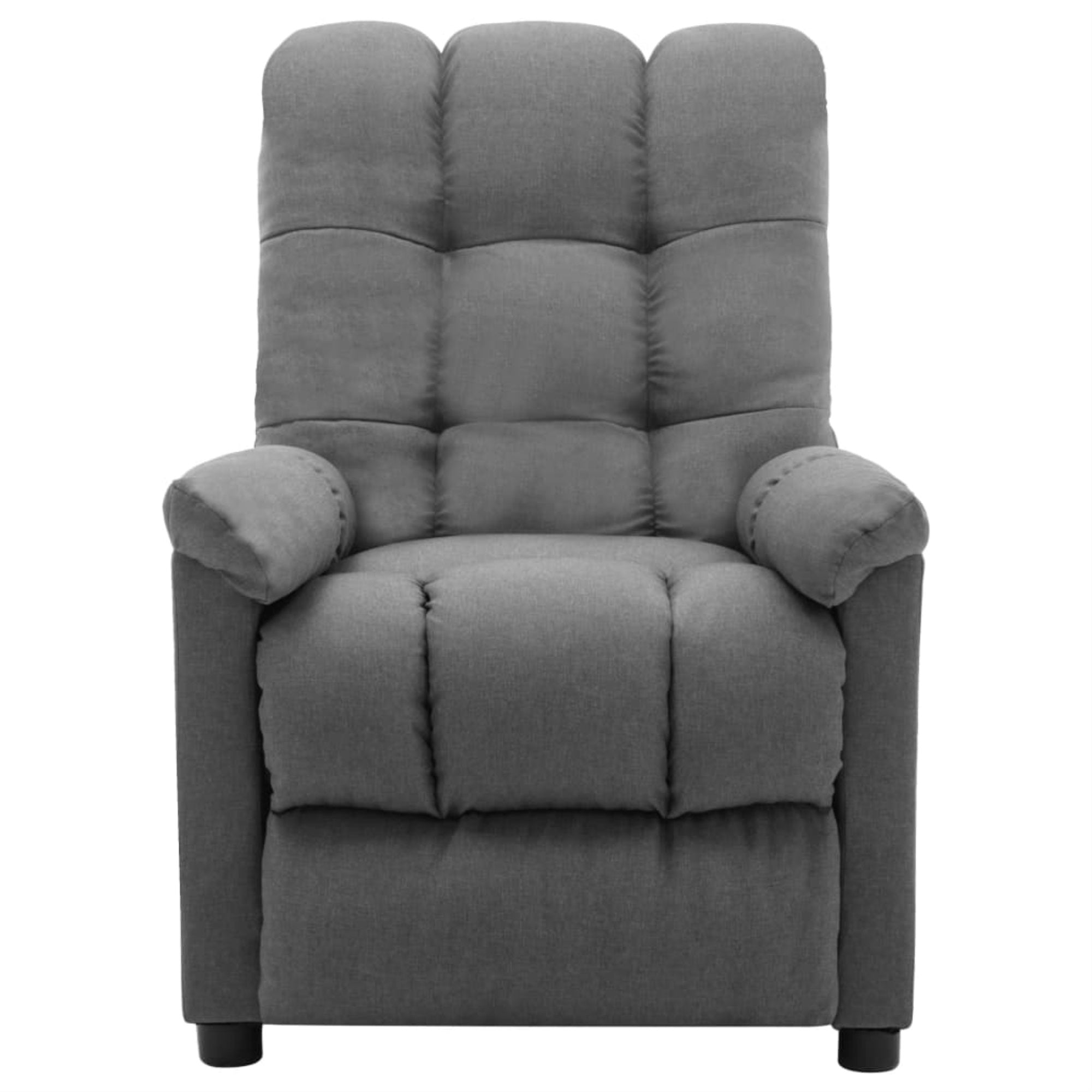 Vidaxl Electric Recliner Light Gray Fabric