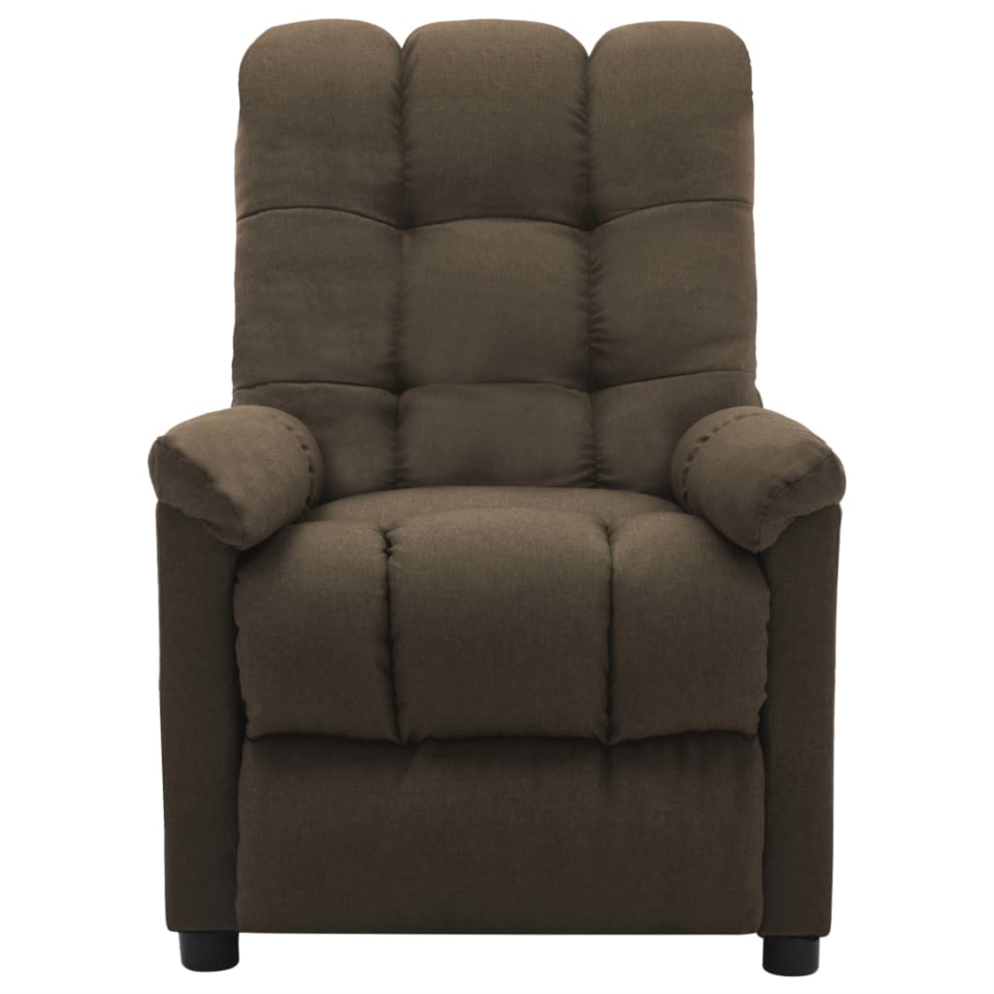 Vidaxl Electric Recliner Brown Fabric