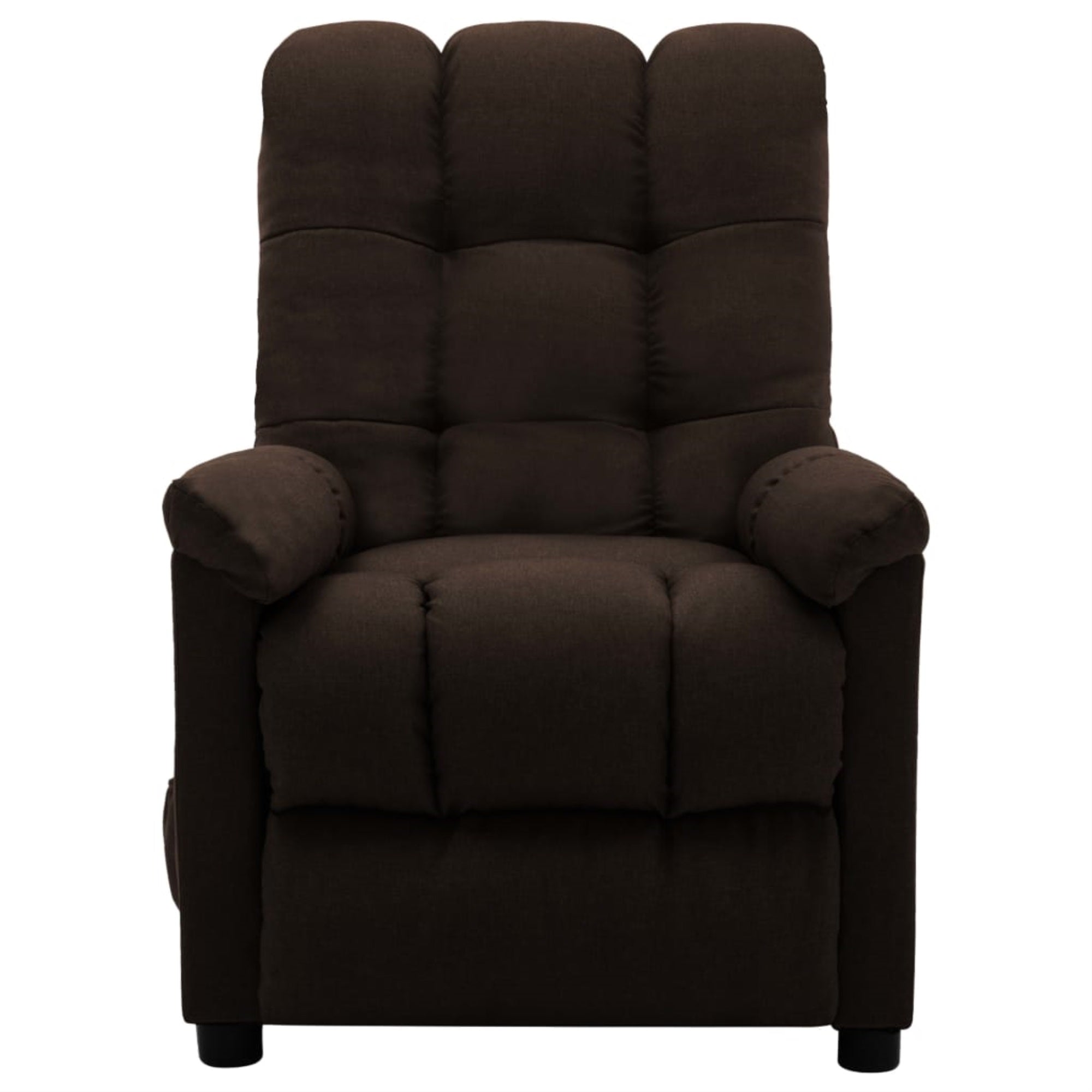 Vidaxl Electric Massage Recliner Dark Brown Fabric