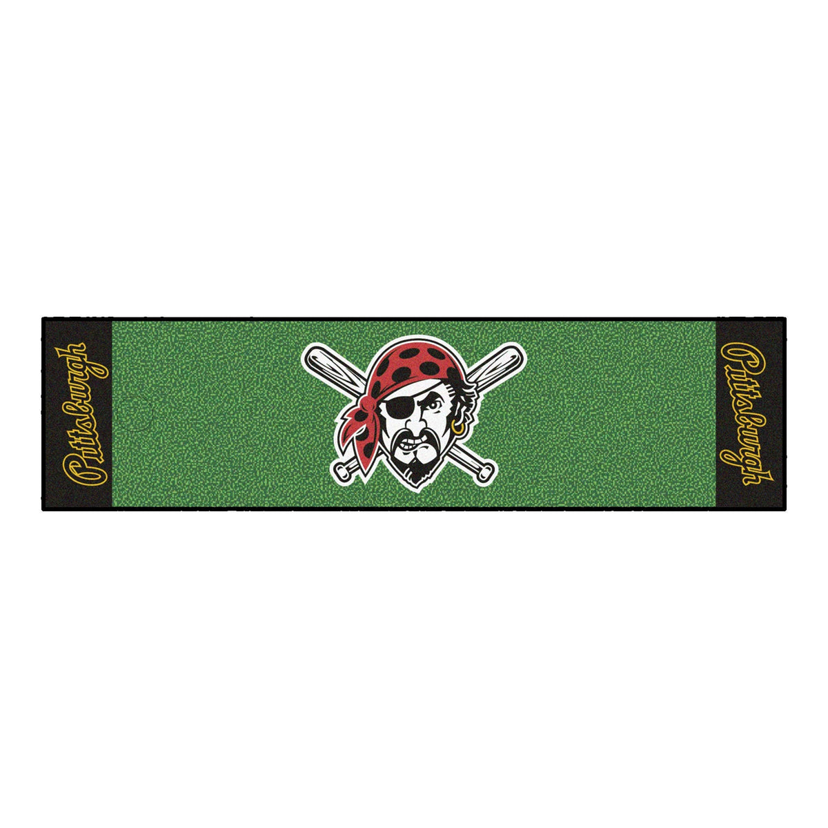 Pittsburgh Pirates Putting Green Mat - 1.5Ft. X 6Ft. - Pirate Head Alternate Logo