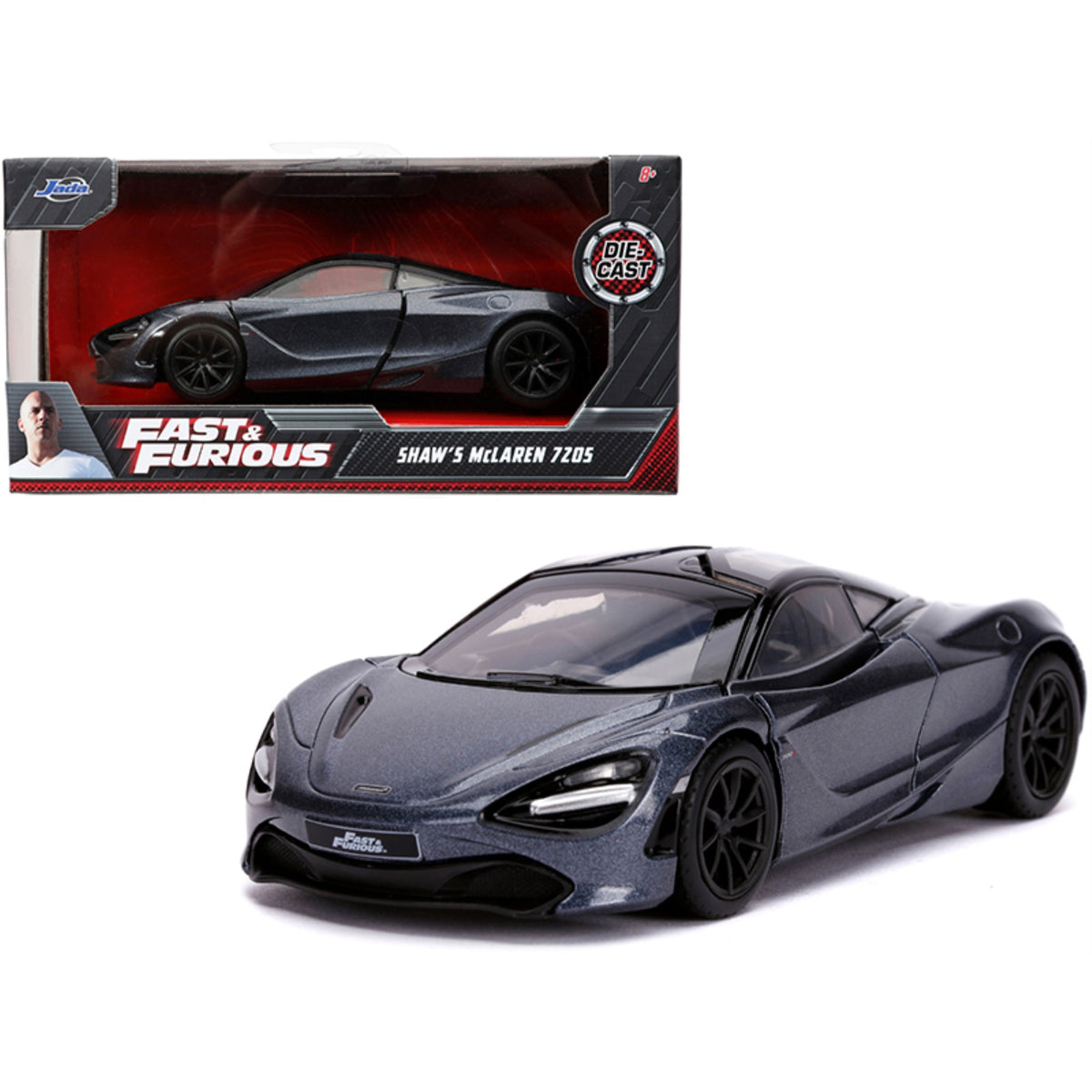 Shaw'S Mclaren 720S Rhd (Right Hand Drive) Metallic Gray 'Fast & Furious Presents: Hobbs & Shaw' (2019) Movie 1/32 Diecast Model Car By Jada