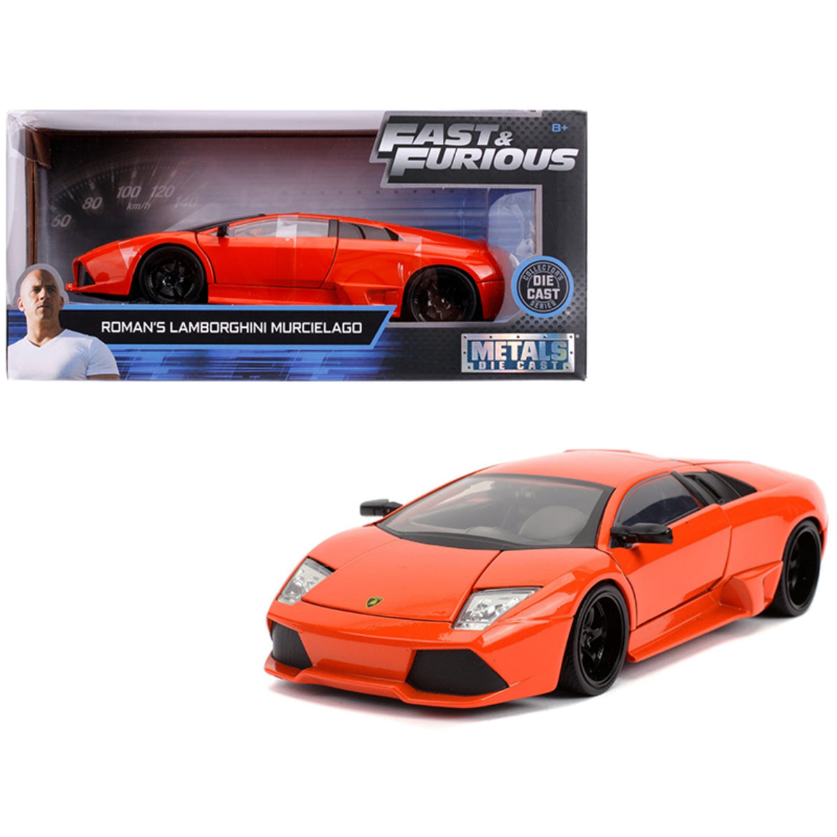 Roman\'S Lamborghini Murcielago Orange \Fast & Furious\ Movie 1/24 Diecast Model Car By Jada'''