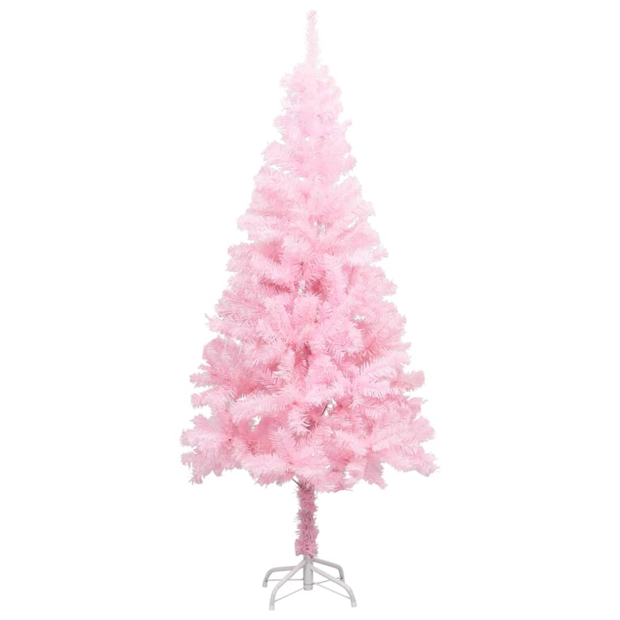 Vidaxl Artificial Christmas Tree With Leds&Ball Set Pink 47.2' Pvc (329177+330095)