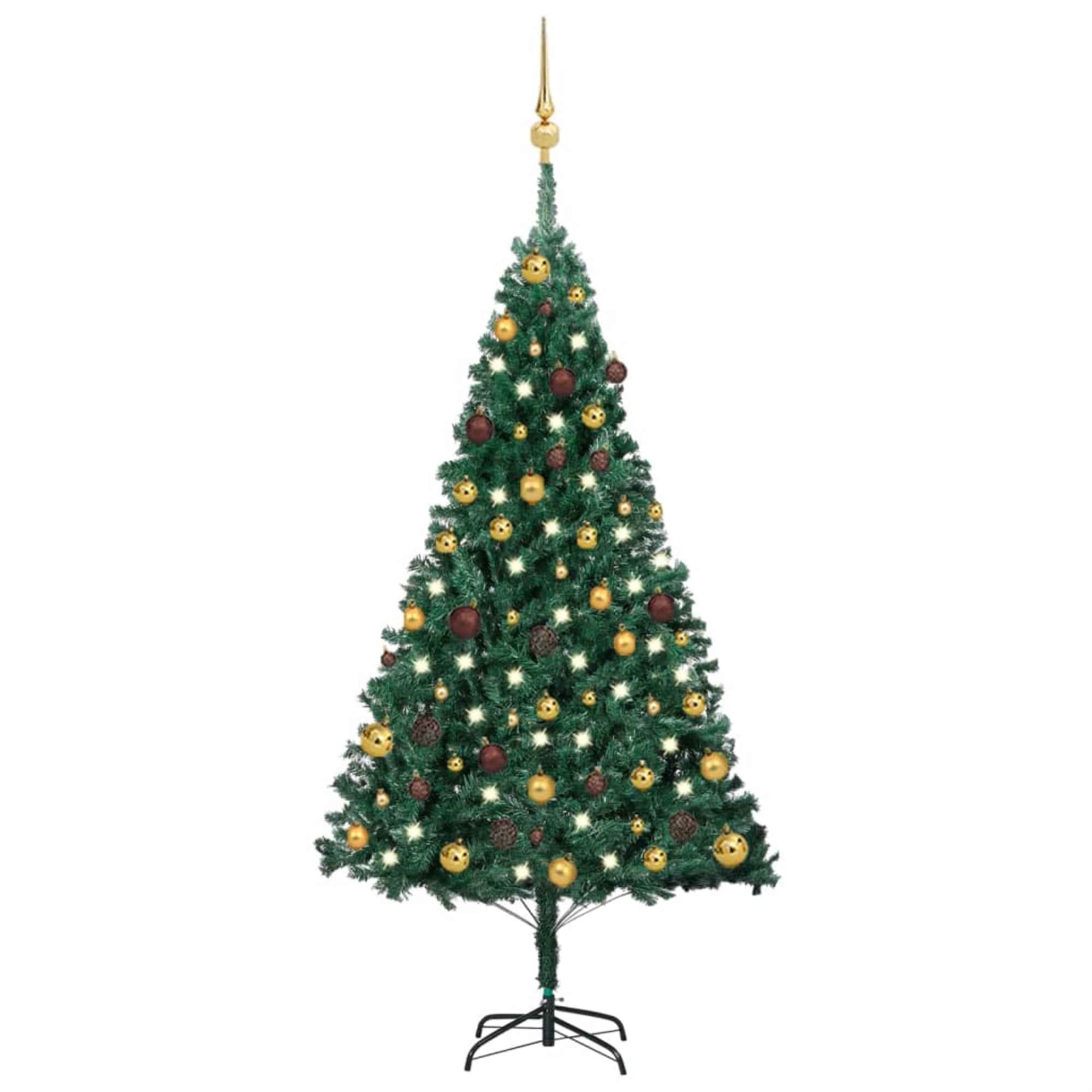 Vidaxl Artificial Christmas Tree With Leds&Ball Set Green 59.1' Pvc