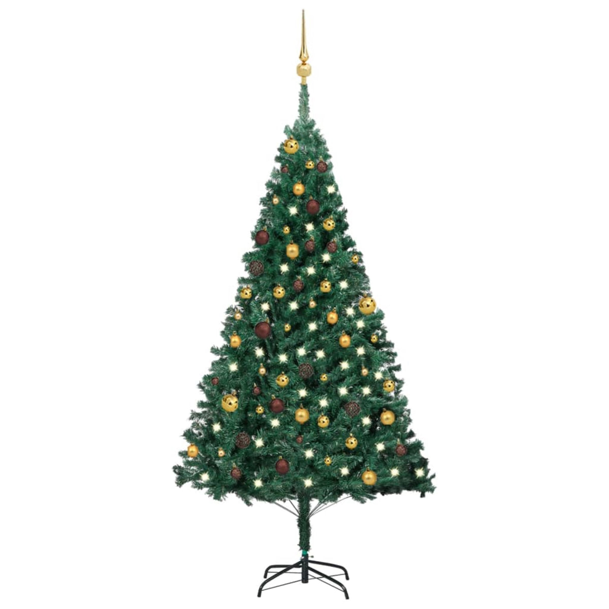 Vidaxl Artificial Christmas Tree With Leds&Ball Set Green 70.9' Pvc