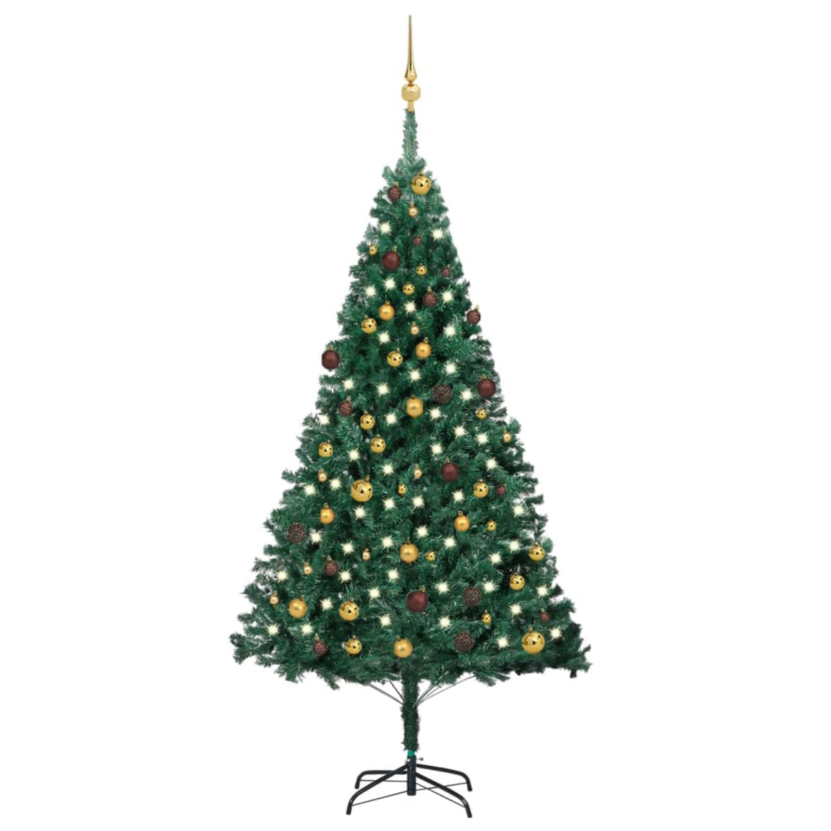 Vidaxl Artificial Christmas Tree With Leds&Ball Set Green 82.7' Pvc