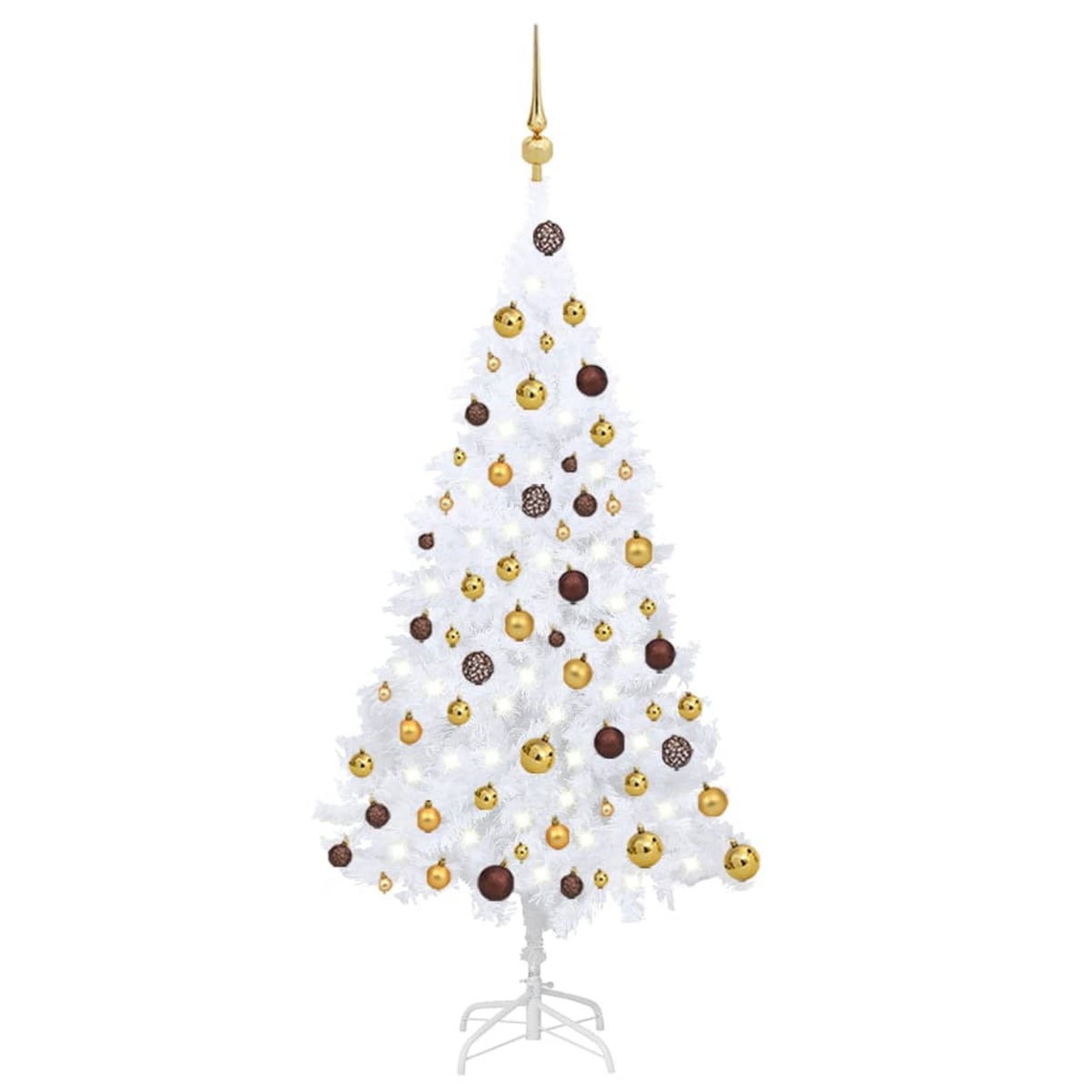 Vidaxl Artificial Christmas Tree With Leds&Ball Set White 47.2' Pvc