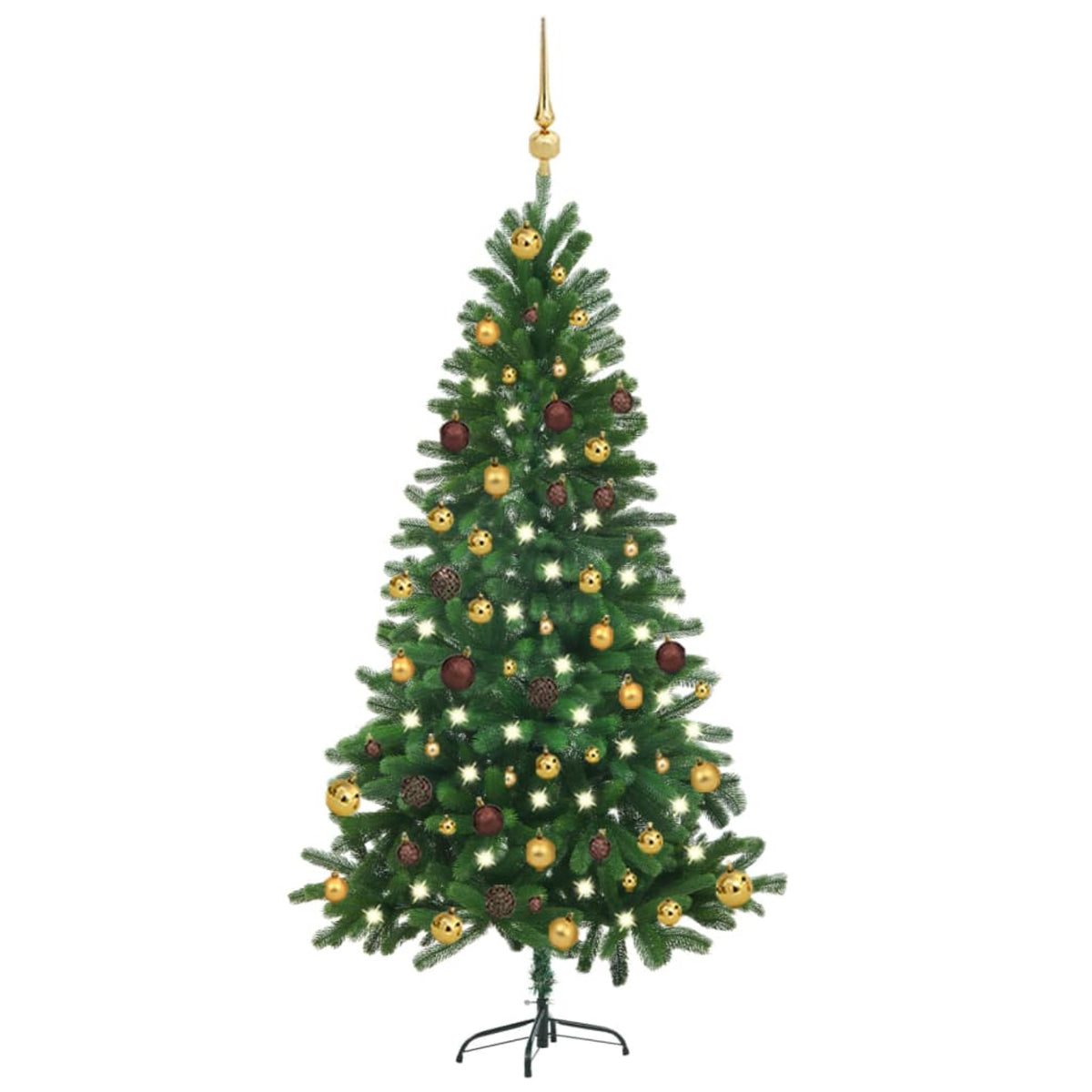 Vidaxl Artificial Christmas Tree With Leds&Ball Set 59.1' Green