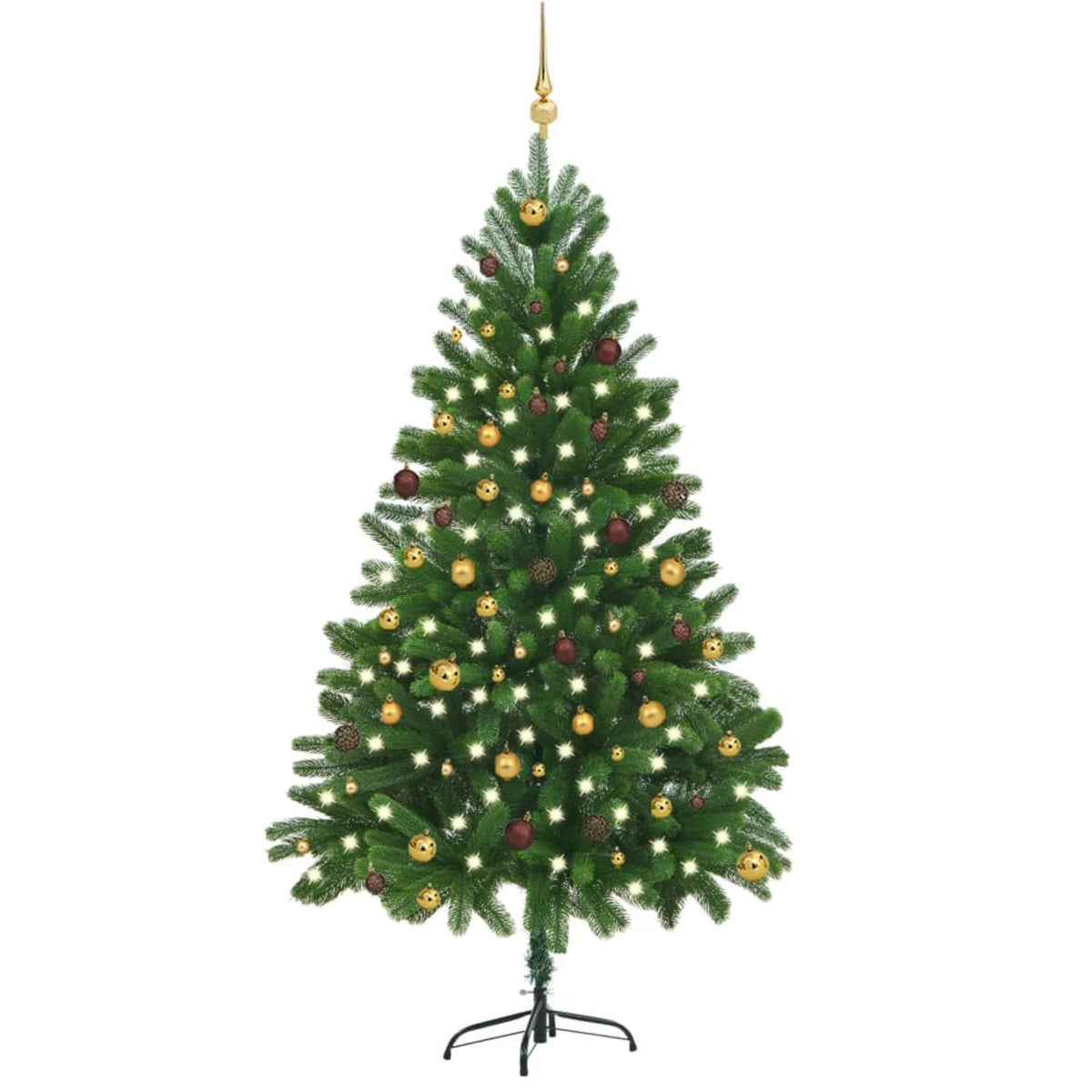 Vidaxl Artificial Christmas Tree With Leds&Ball Set 82.7' Green