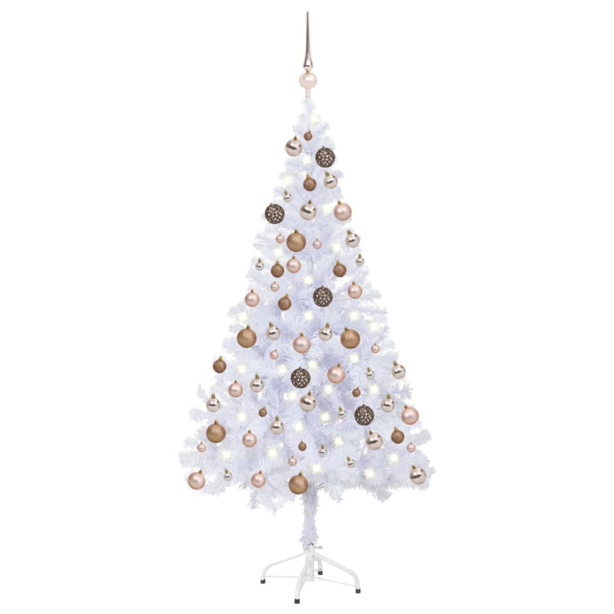vidaXL Artificial Christmas Tree with LEDs&Ball Set 47.2″ 230 Branches