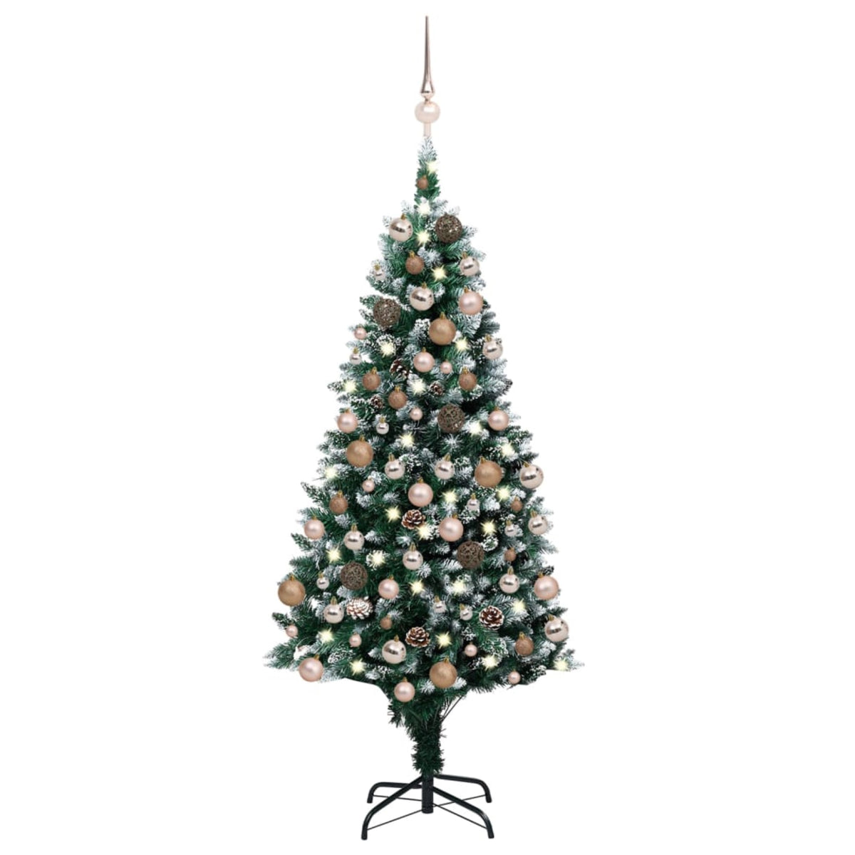 Vidaxl Artificial Christmas Tree With Leds&Ball Set&Pine Cones 70.9'