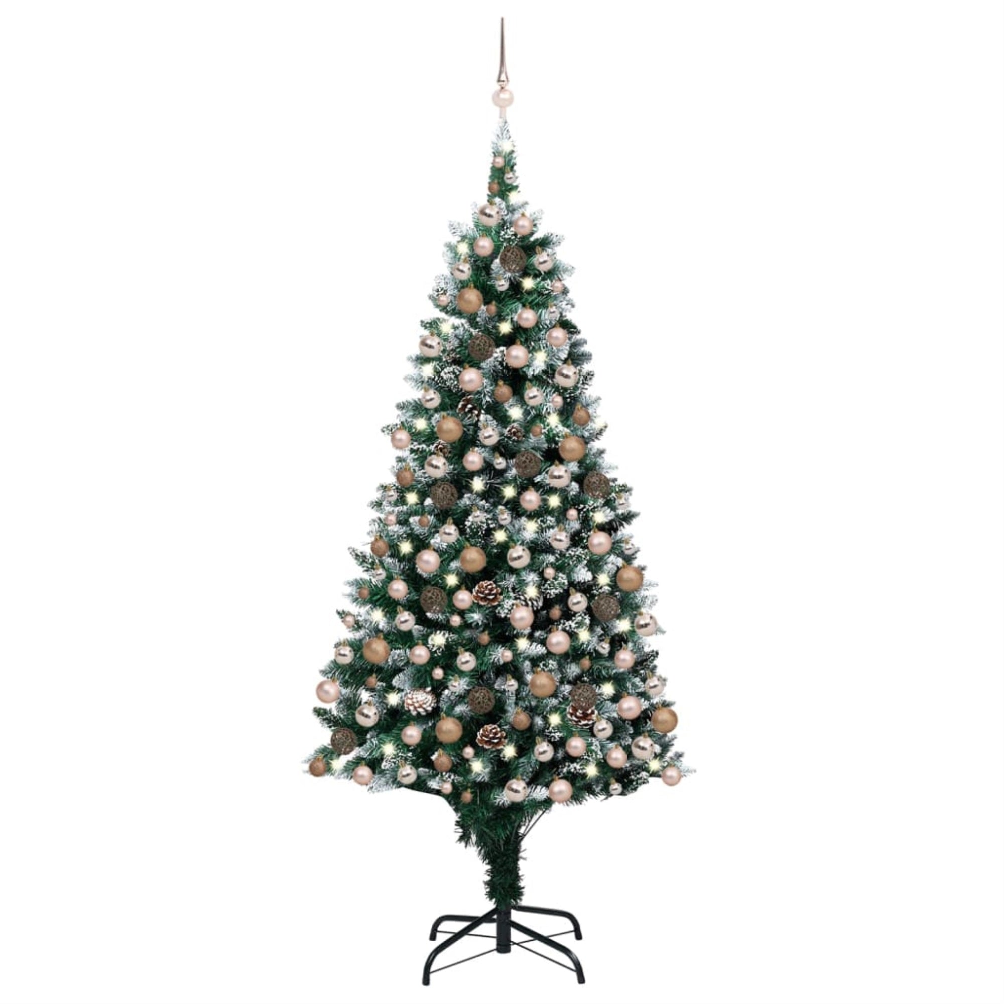 Vidaxl Artificial Christmas Tree With Leds&Ball Set&Pine Cones 82.7'