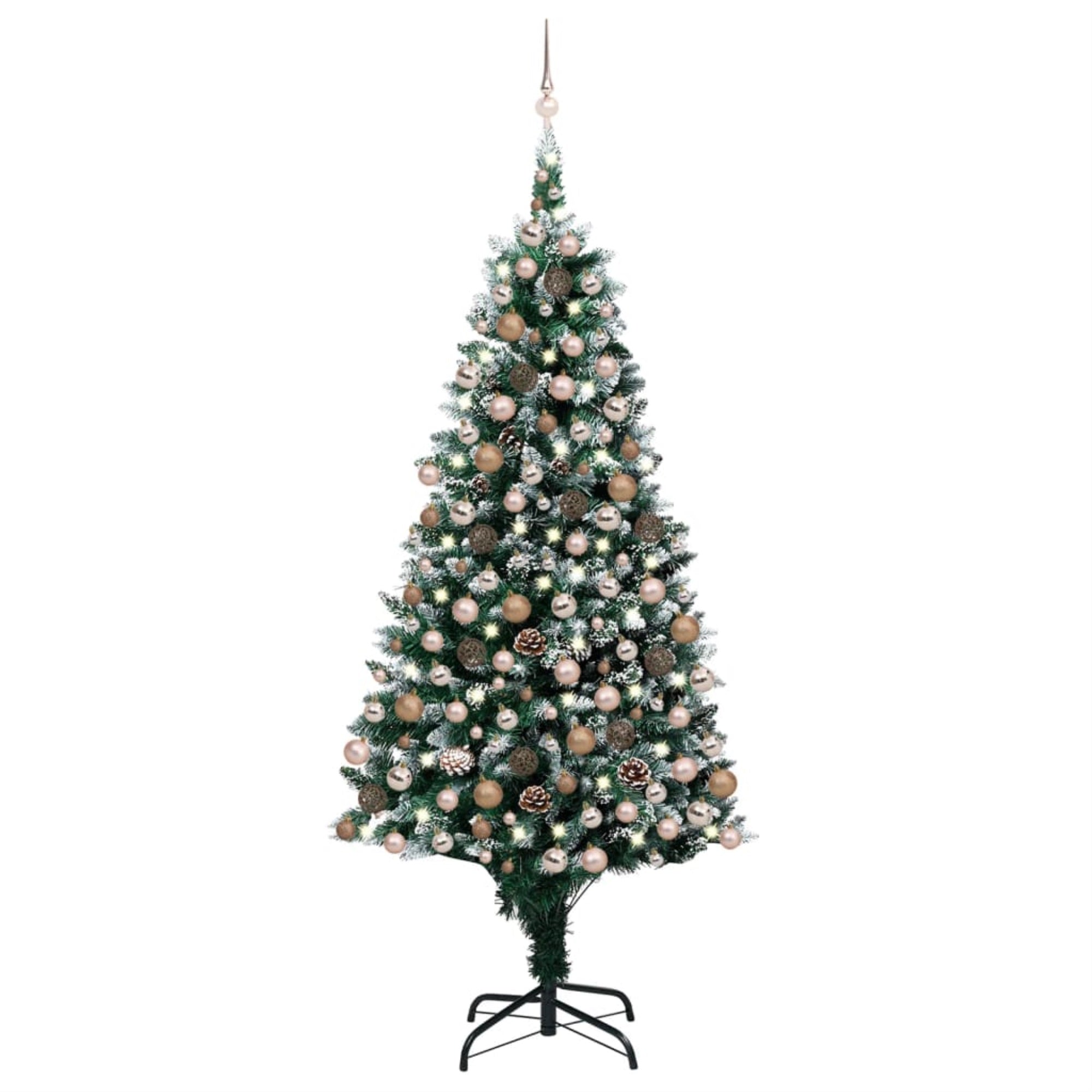 Vidaxl Artificial Christmas Tree With Leds&Ball Set&Pine Cones 94.5'