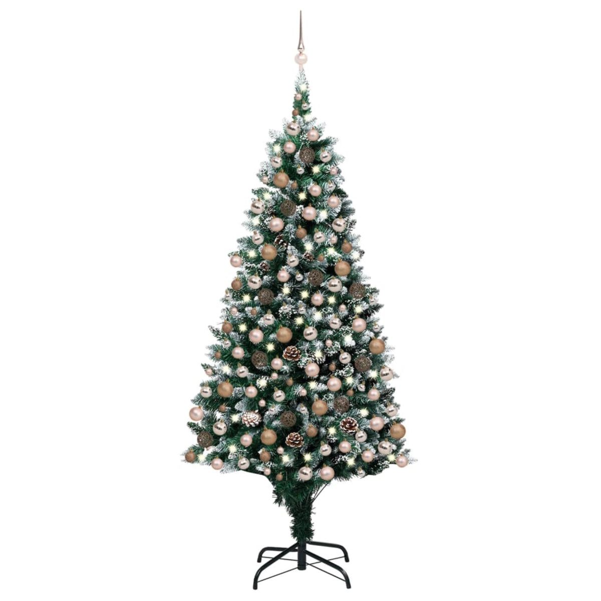 Vidaxl Artificial Christmas Tree With Leds&Ball Set&Pine Cones 94.5'