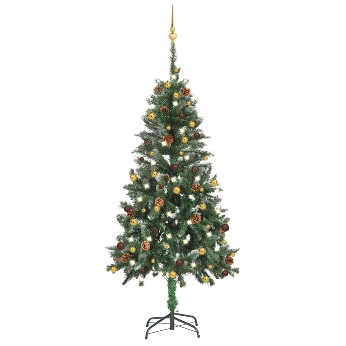 Vidaxl Artificial Christmas Tree With Leds&Ball Set 59.1'