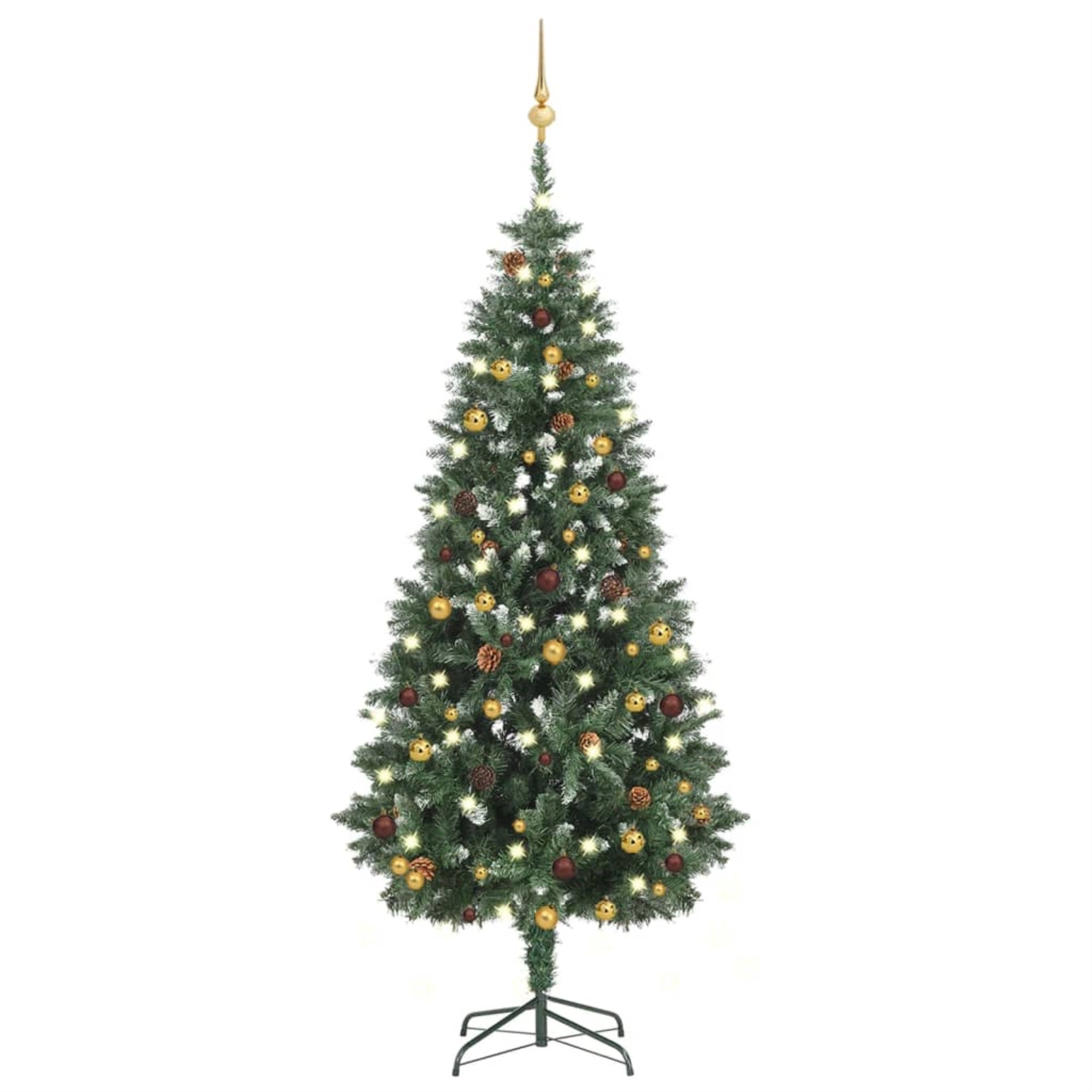 Vidaxl Artificial Christmas Tree With Leds&Ball Set 70.9'
