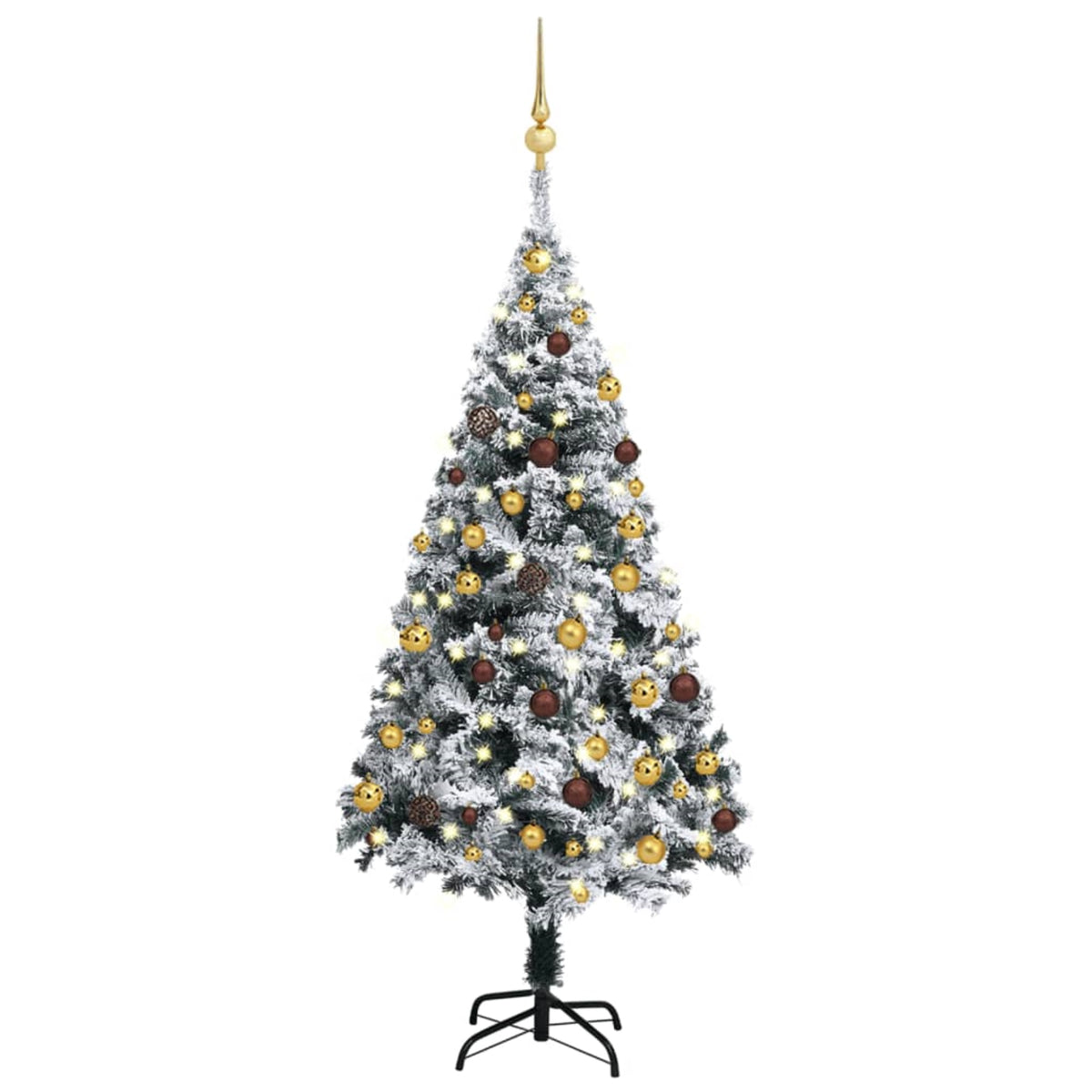 Vidaxl Artificial Christmas Tree With Leds&Ball Set Green 47.2'