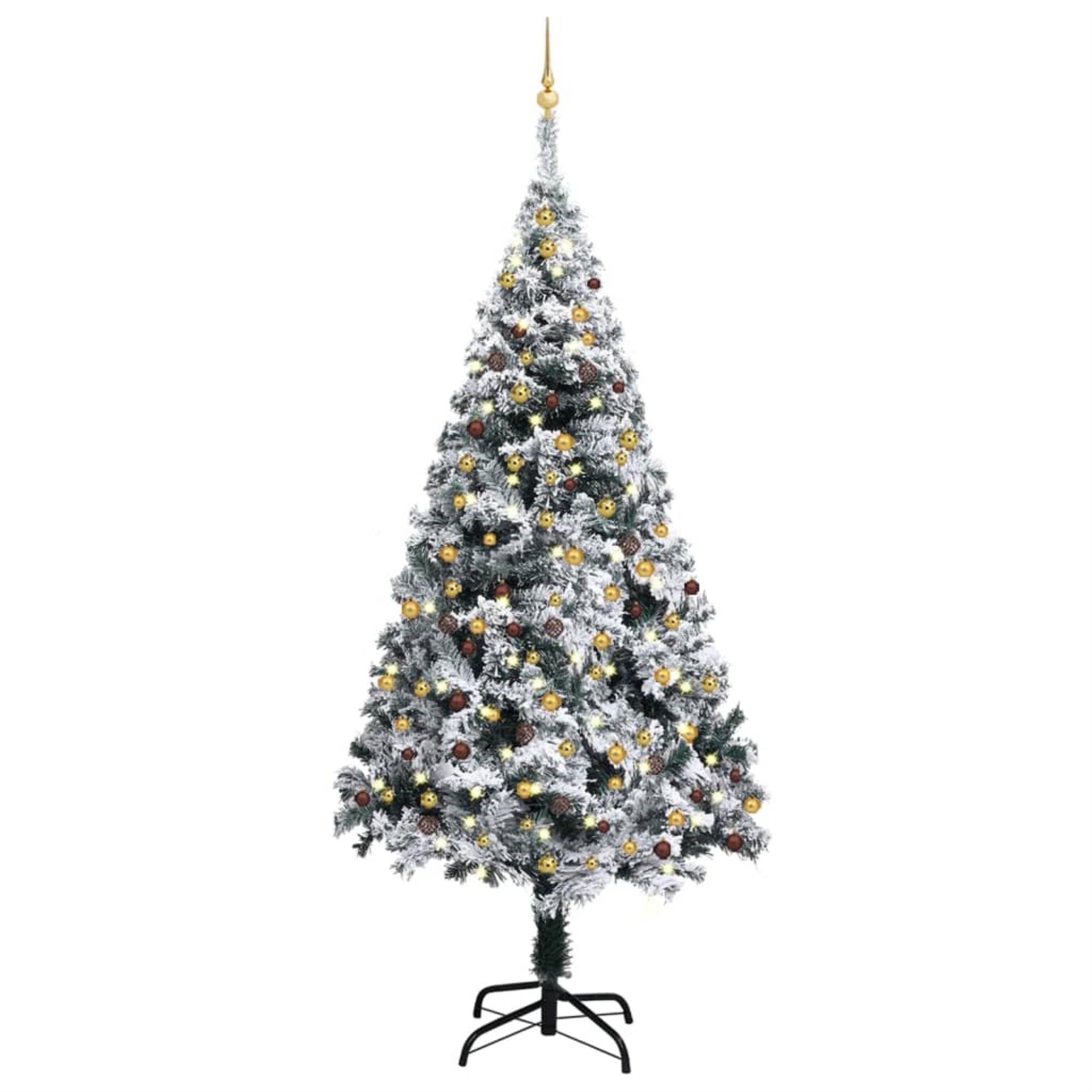 Vidaxl Artificial Christmas Tree With Leds&Ball Set Green 94.5' Pvc