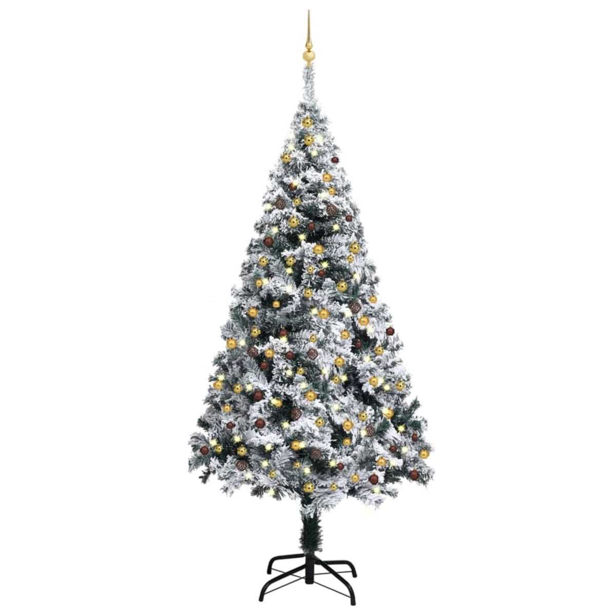 Vidaxl Artificial Christmas Tree With Leds&Ball Set Green 94.5' Pvc