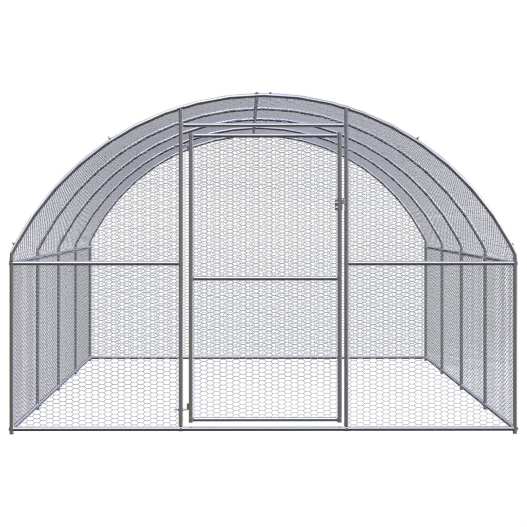 Vidaxl Outdoor Chicken Coop 9.8'X13.1'X6.6' Galvanized Steel