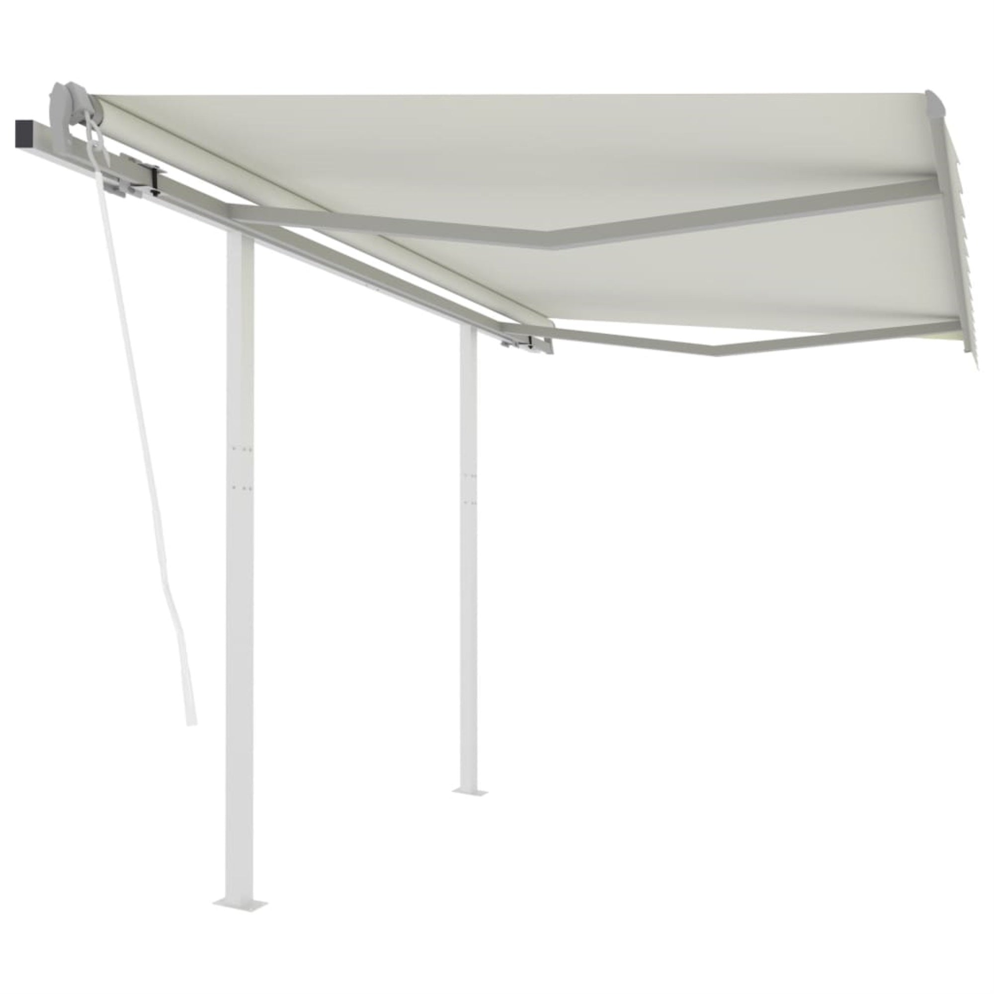 Vidaxl Automatic Retractable Awning With Posts 9.8'X8.2' Cream