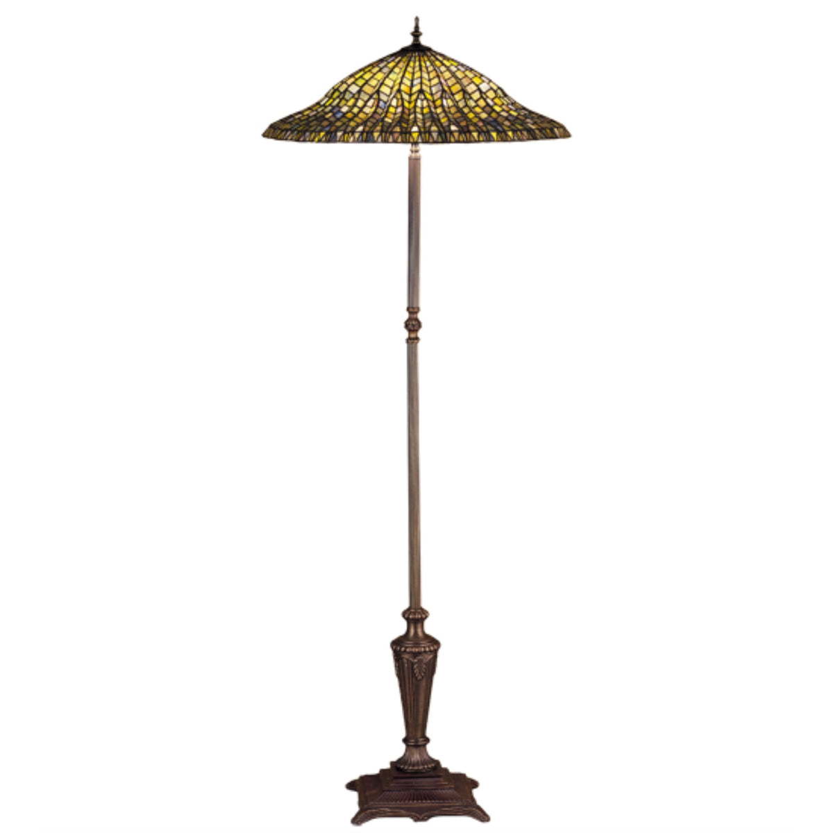 65'H Tiffany Lotus Leaf Floor Lamp