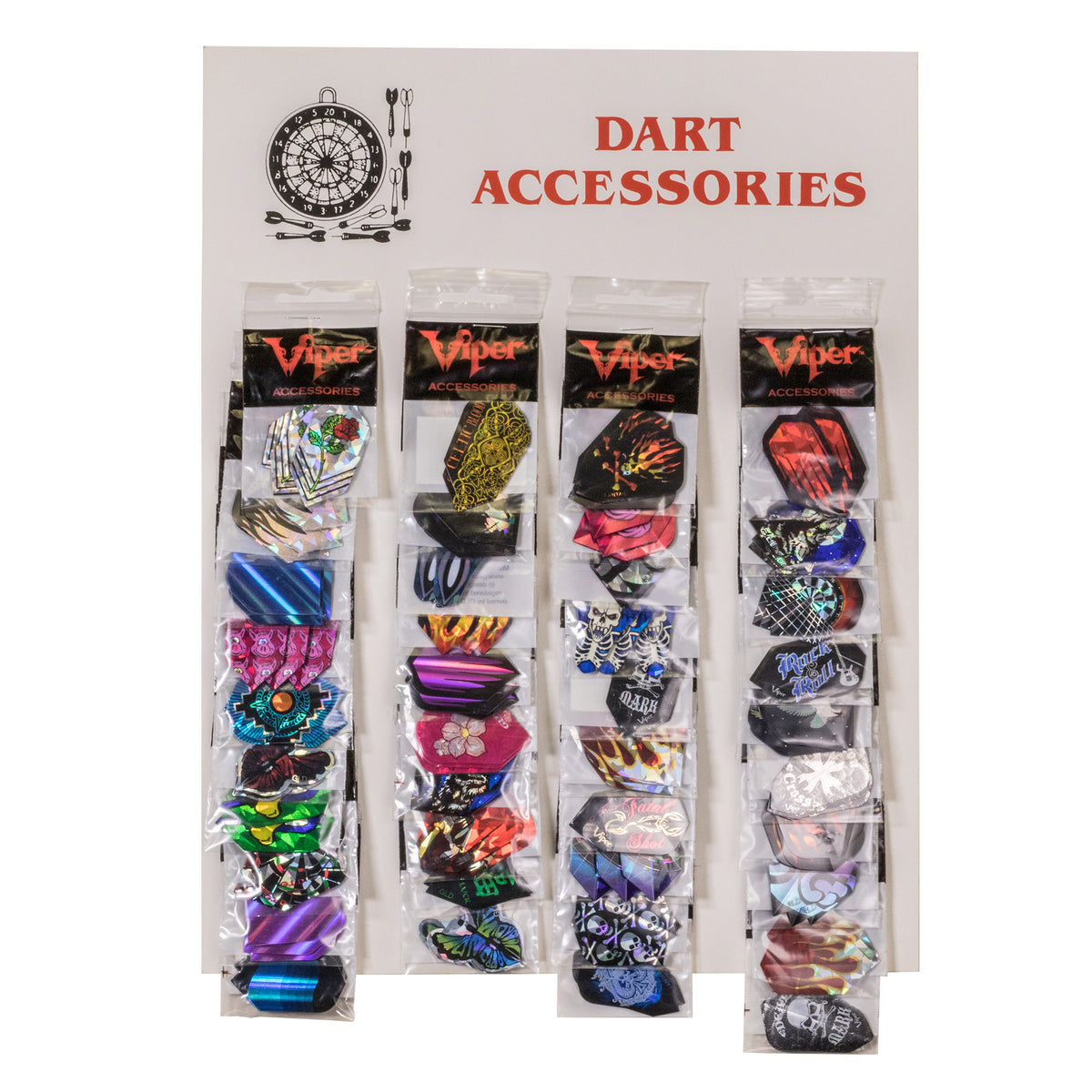 Viper Accessory Card W/ 40 2-D Glitter Flights